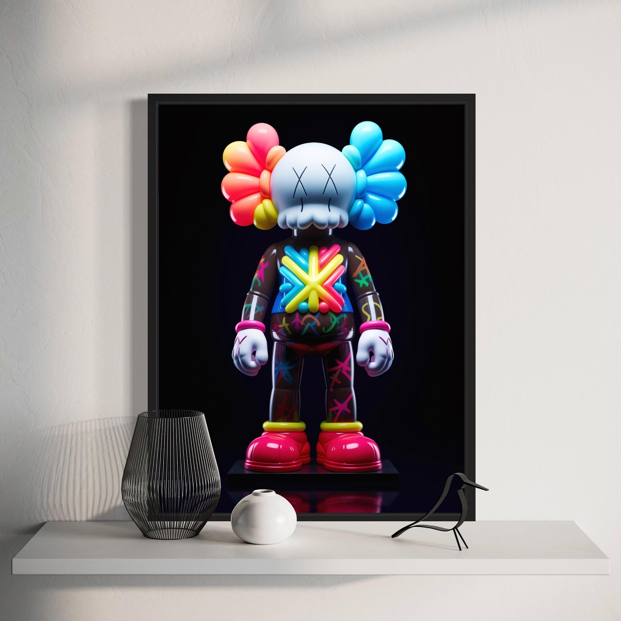 Neon KAWS №4 Canvas Print