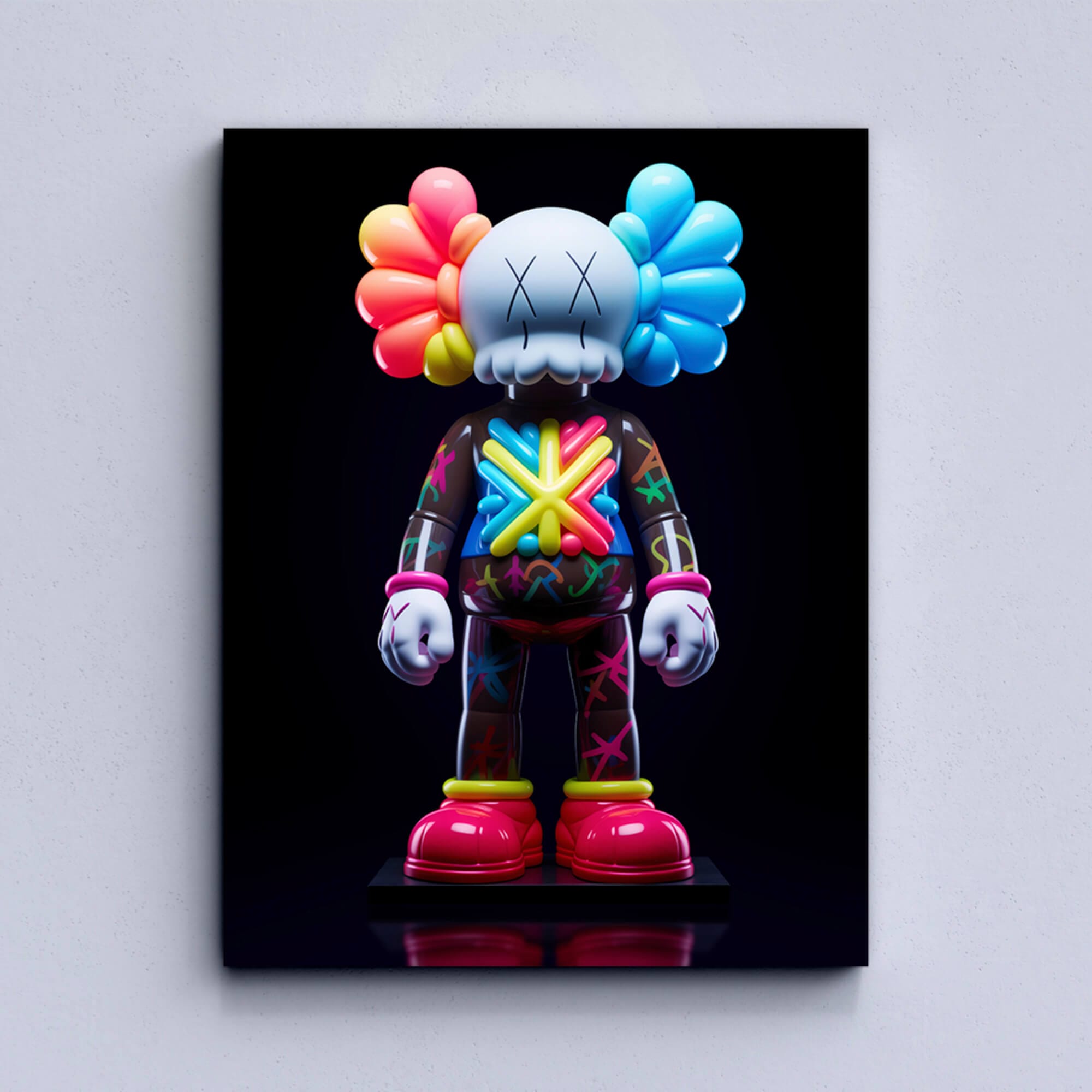 Neon KAWS №4 Canvas Print