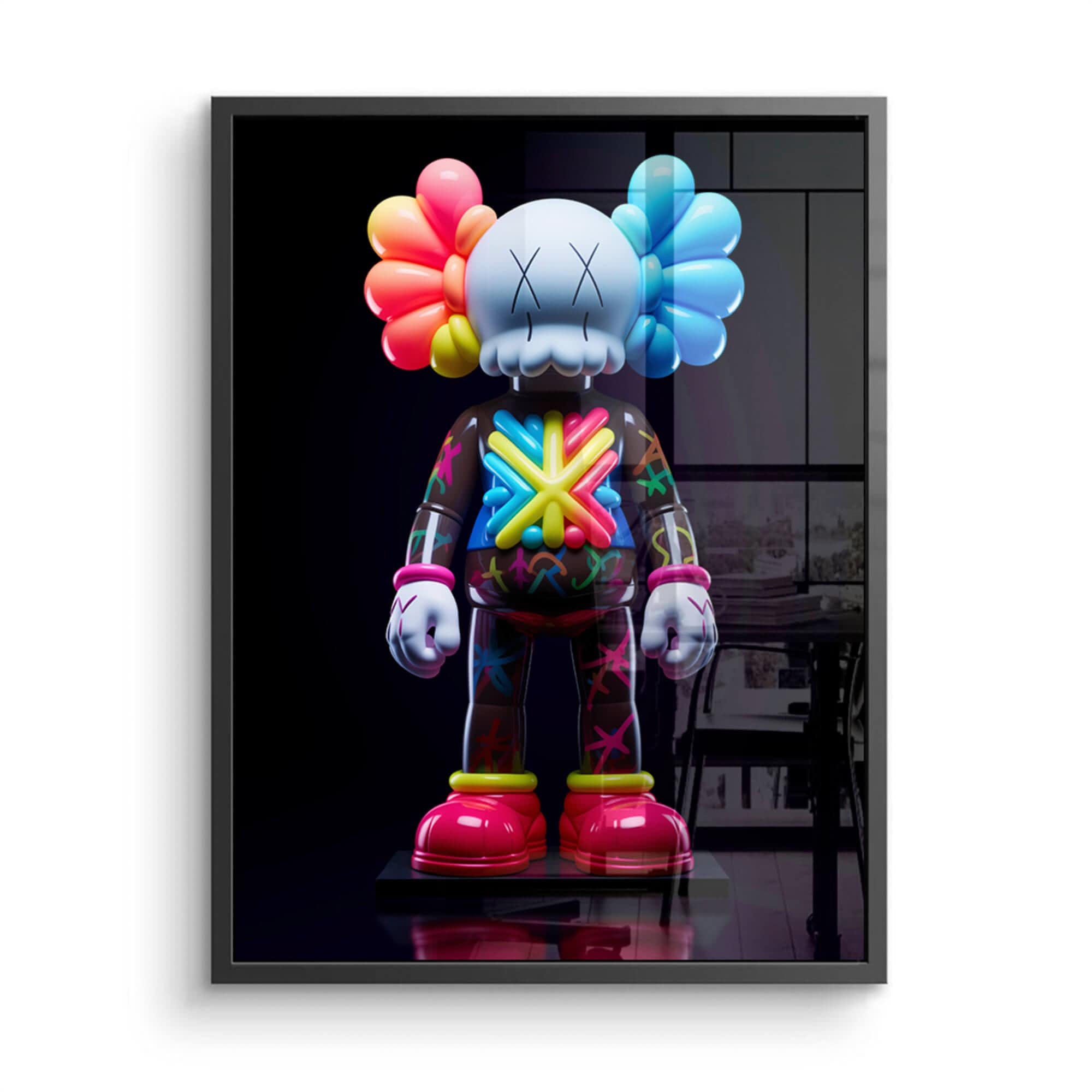 Neon KAWS №4 Canvas Print