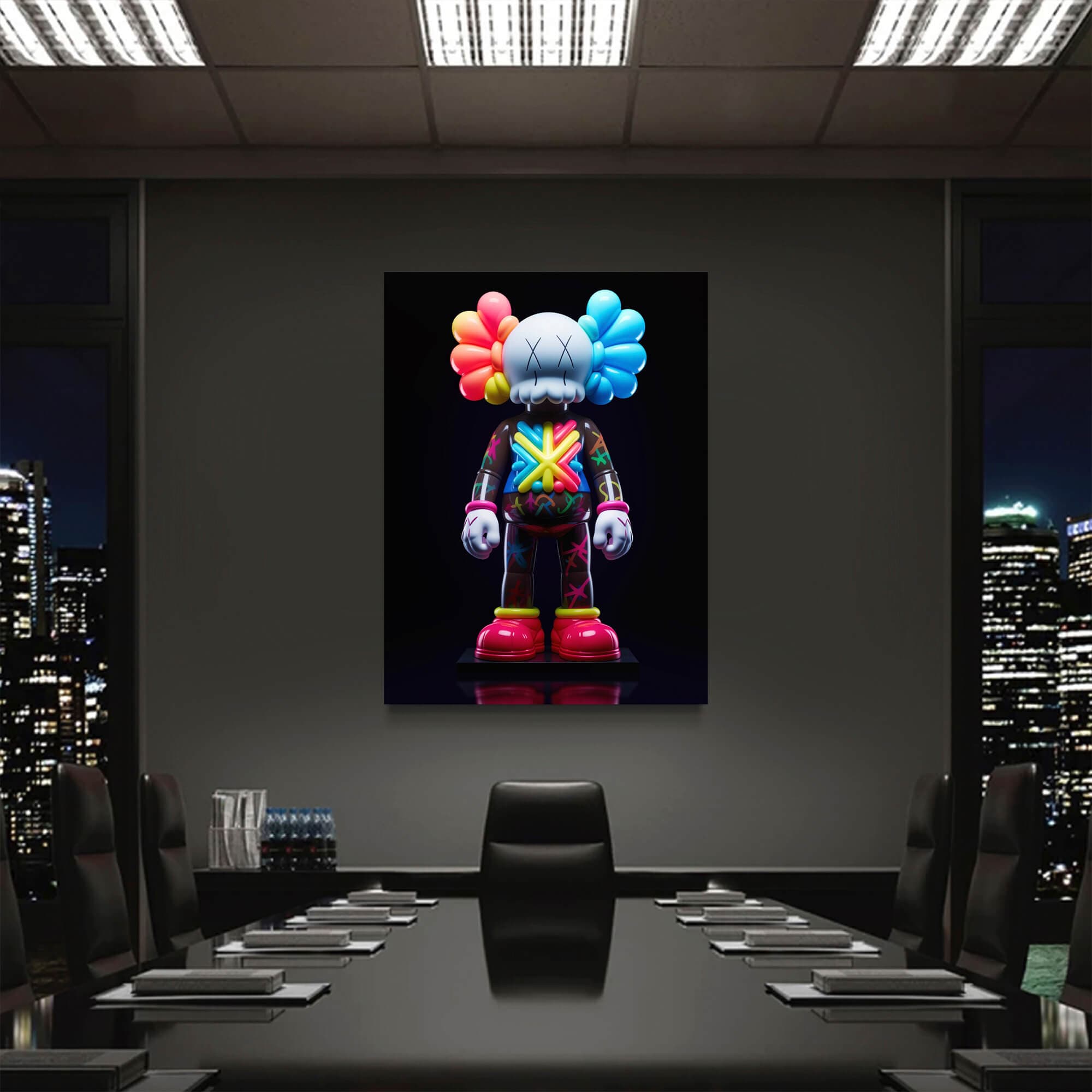 Neon KAWS №4 Canvas Print