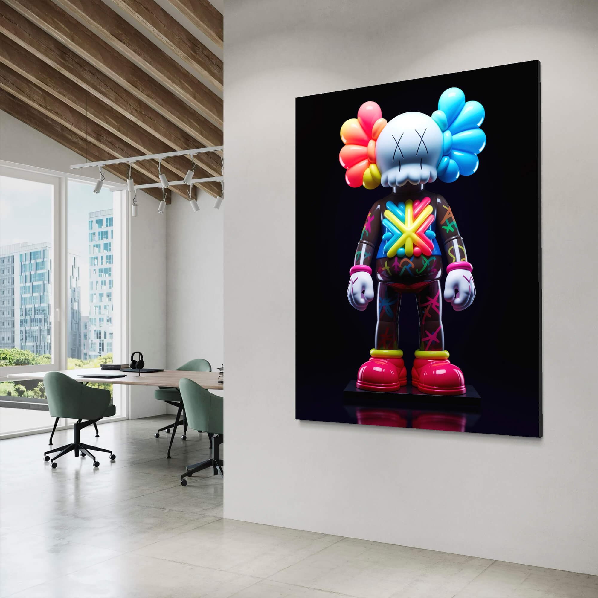 Neon KAWS №4 Canvas Print