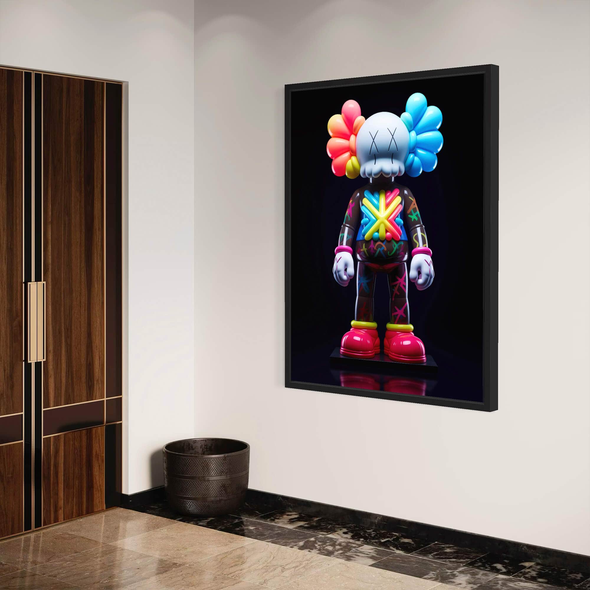 Neon KAWS №4 Canvas Print