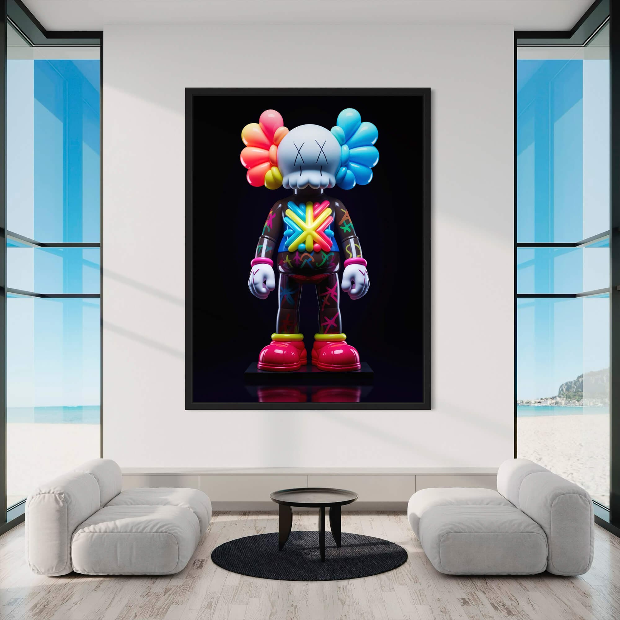 Neon KAWS №4 Canvas Print