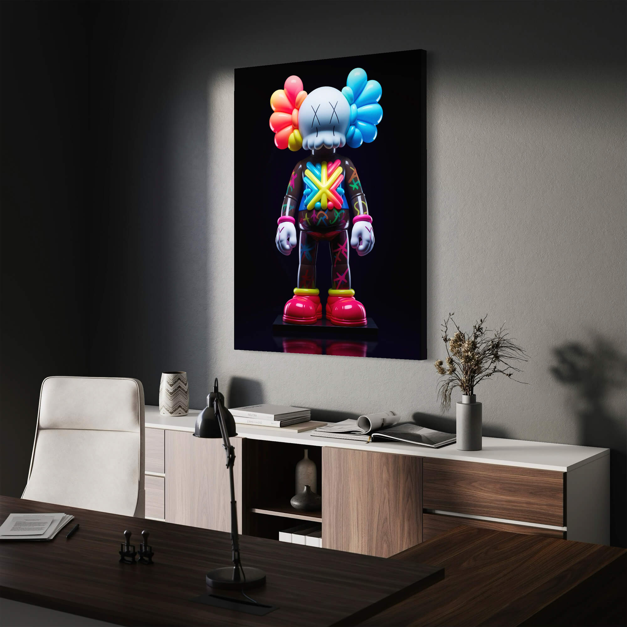 Neon KAWS №4 Canvas Print