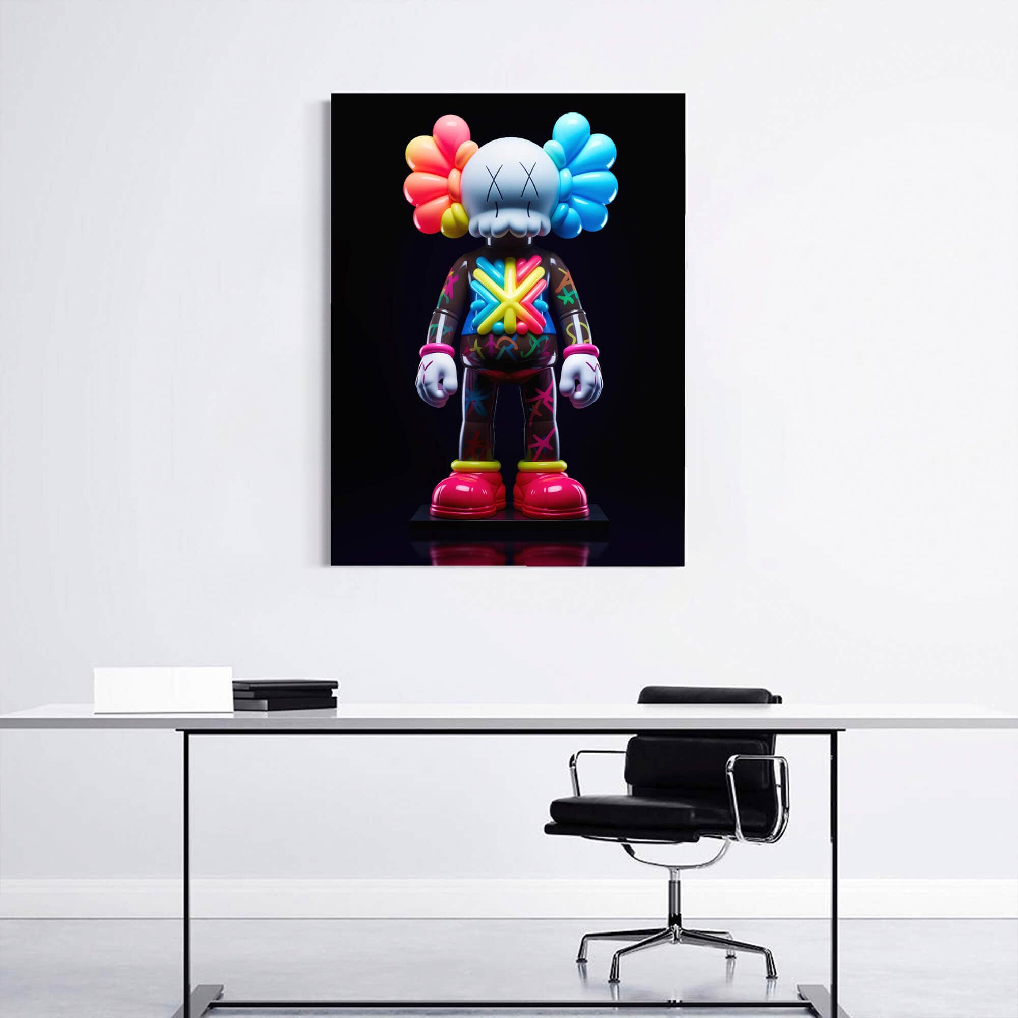 Neon KAWS №4 Canvas Print