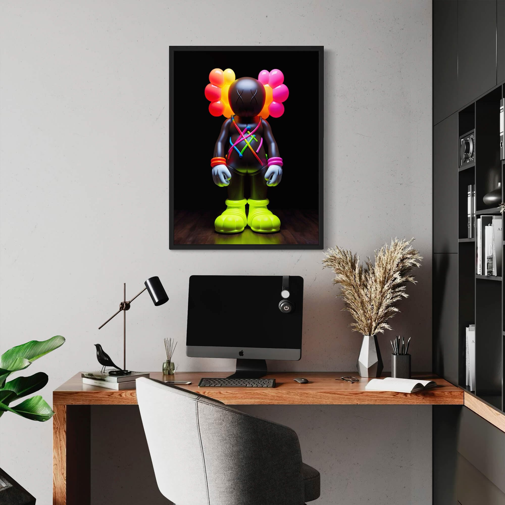 Neon KAWS №5 Canvas Print