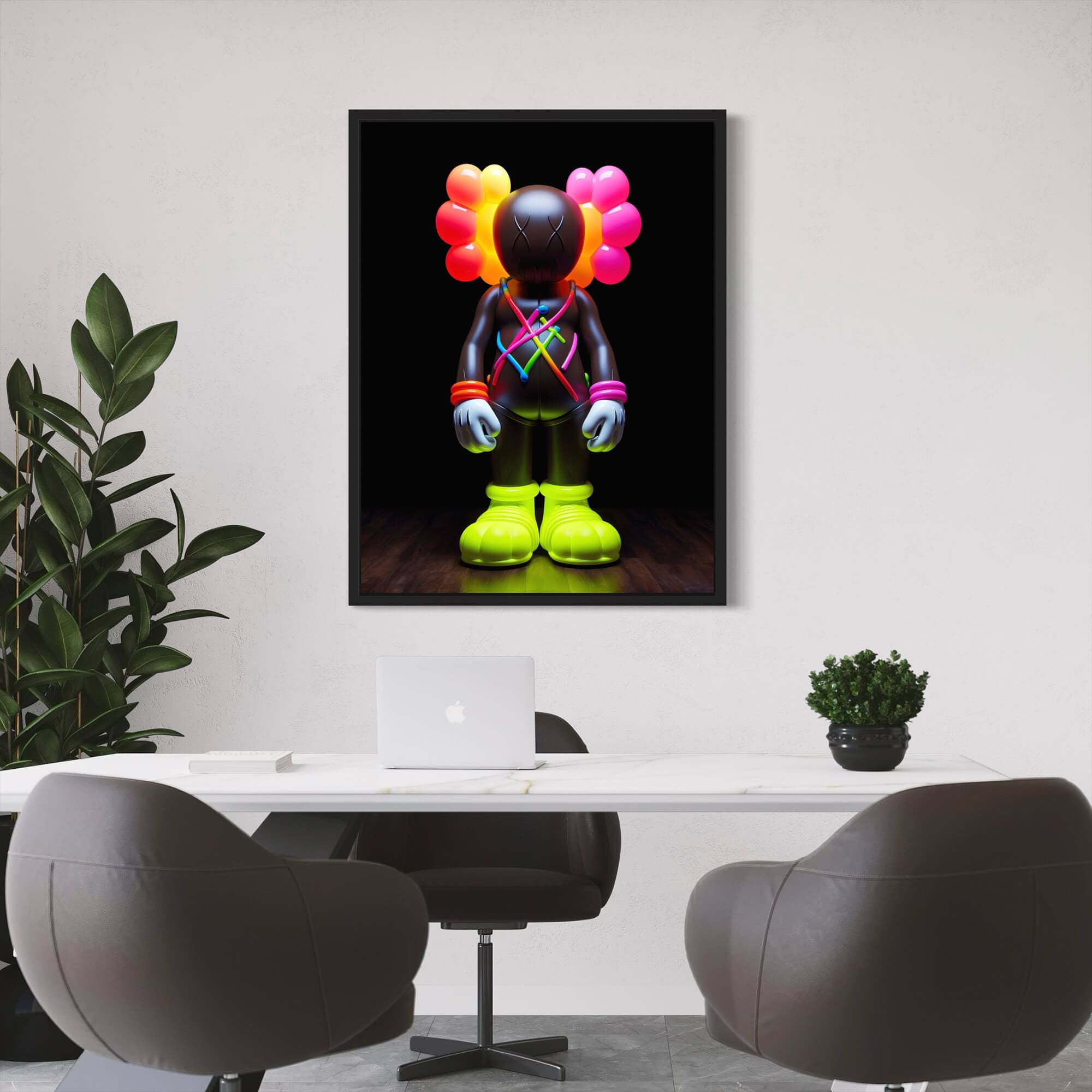 Neon KAWS №5 Canvas Print