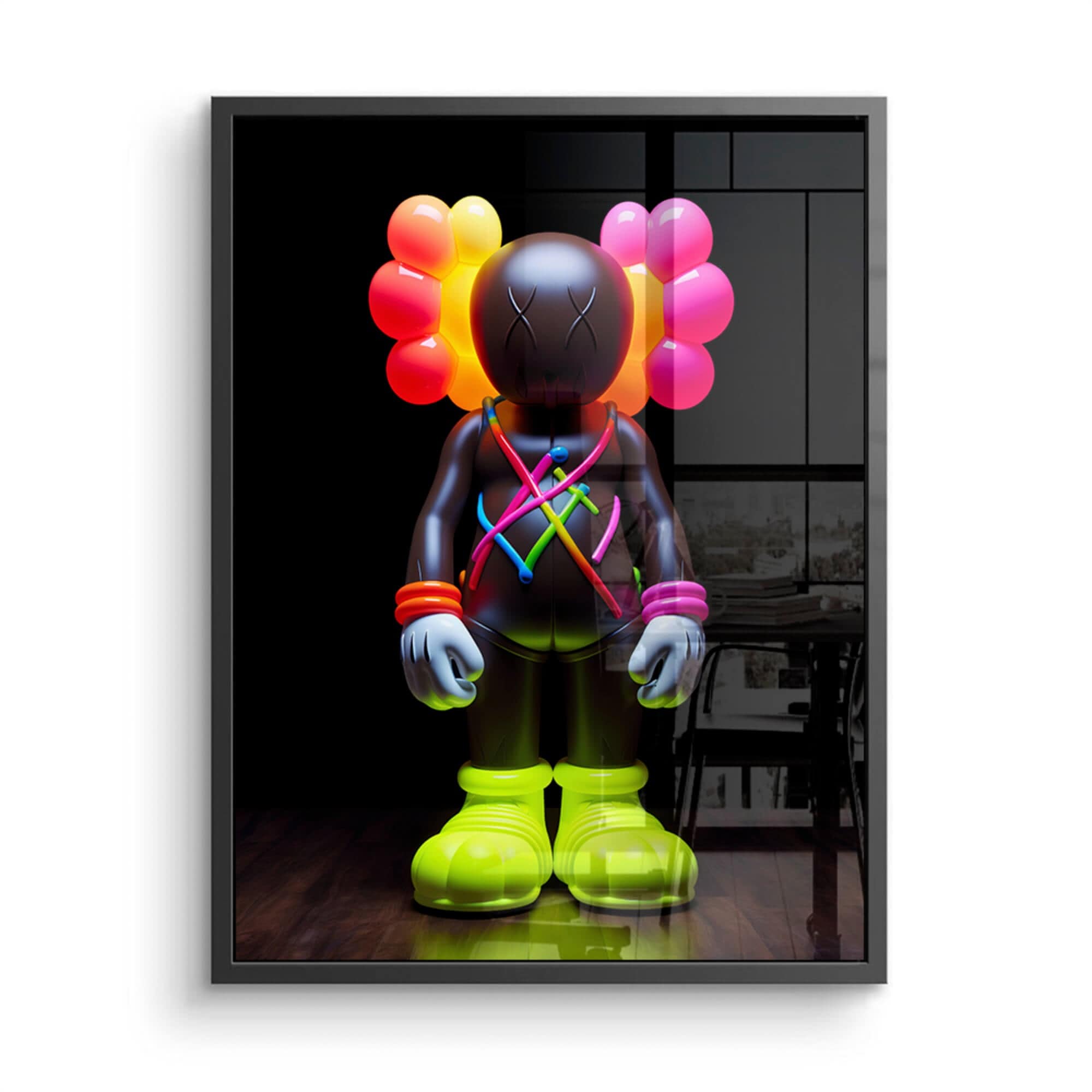 Neon KAWS №5 Canvas Print