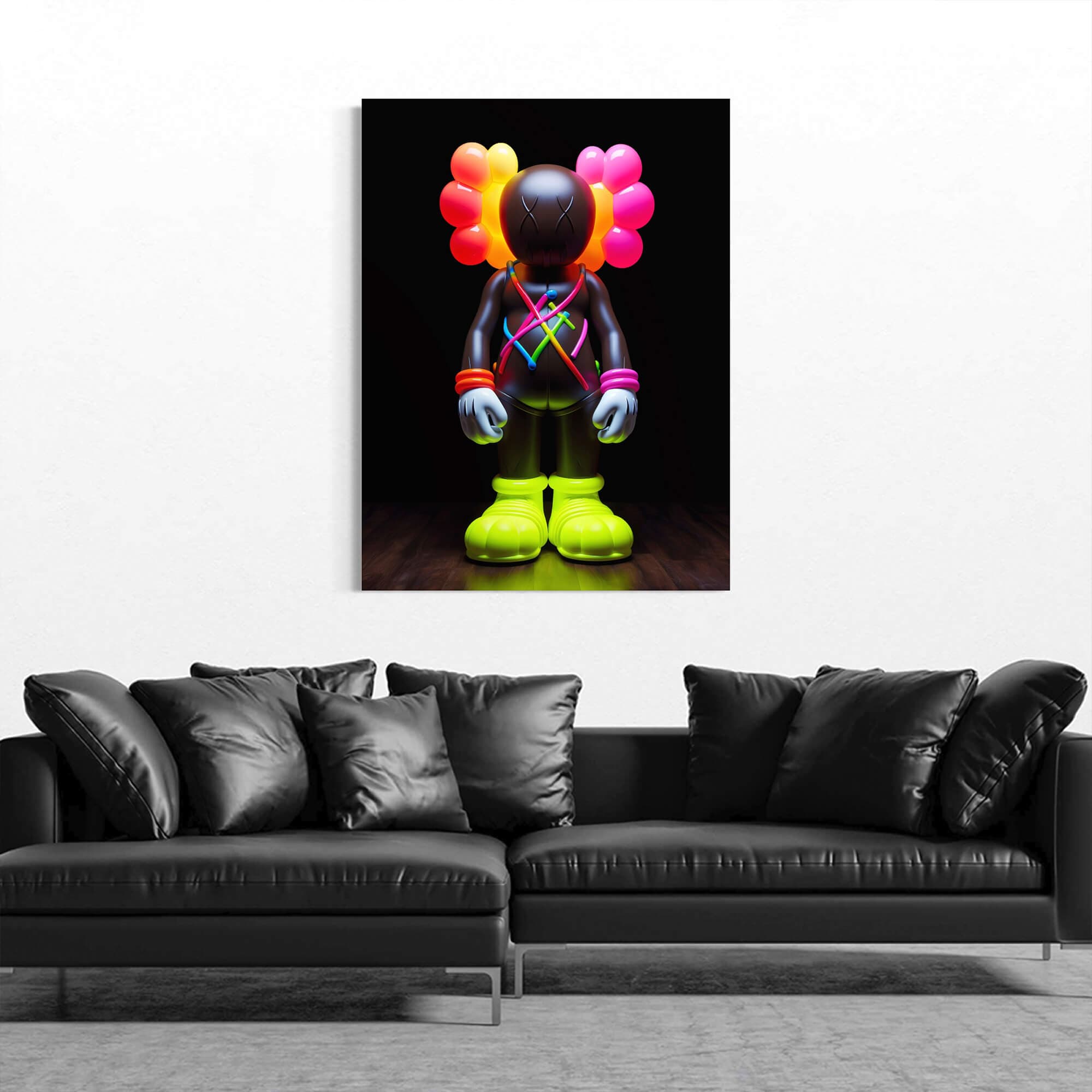 Neon KAWS №5 Canvas Print