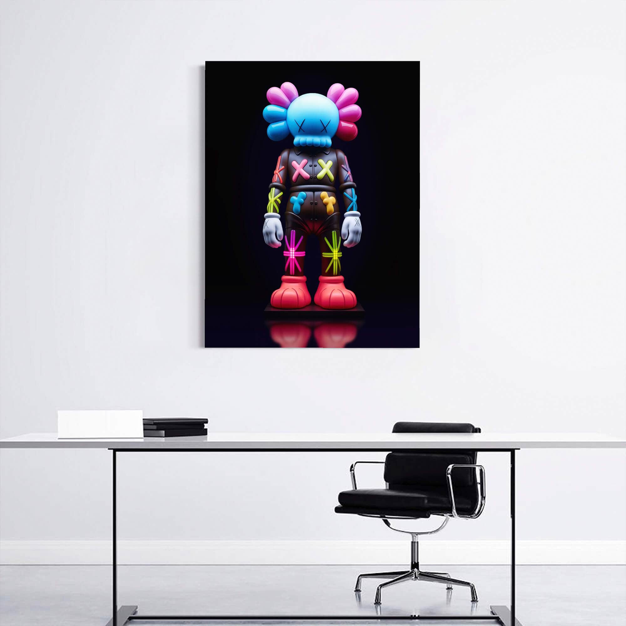 Neon KAWS №6 Canvas Print