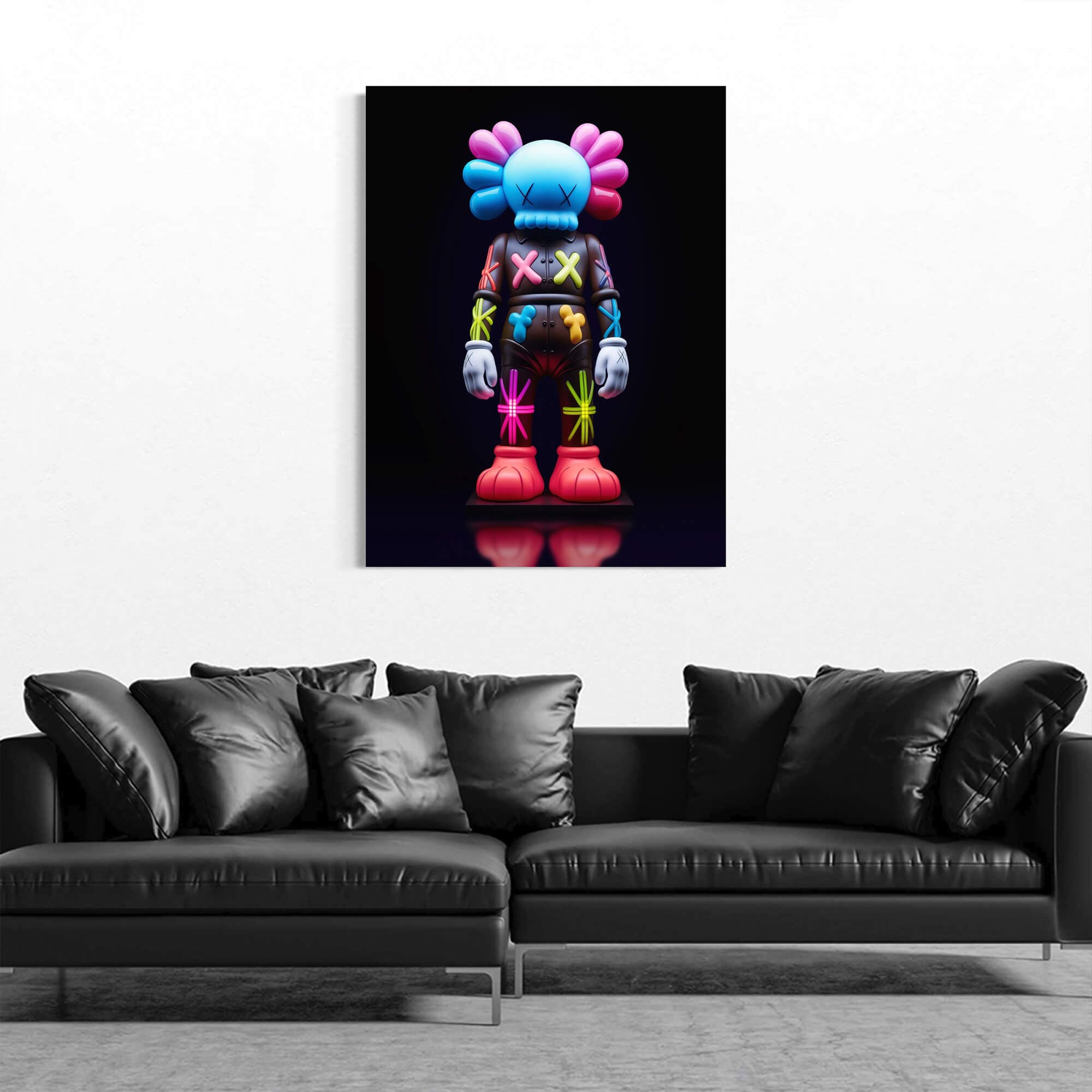 Neon KAWS №6 Canvas Print