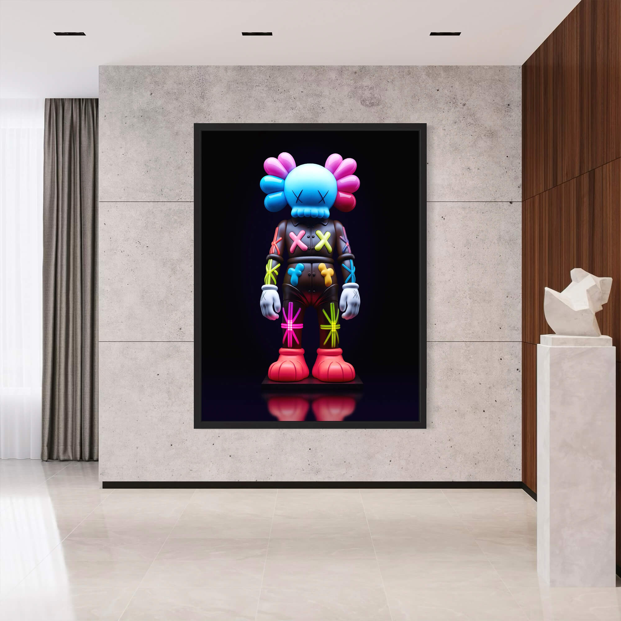 Neon KAWS №6 Canvas Print