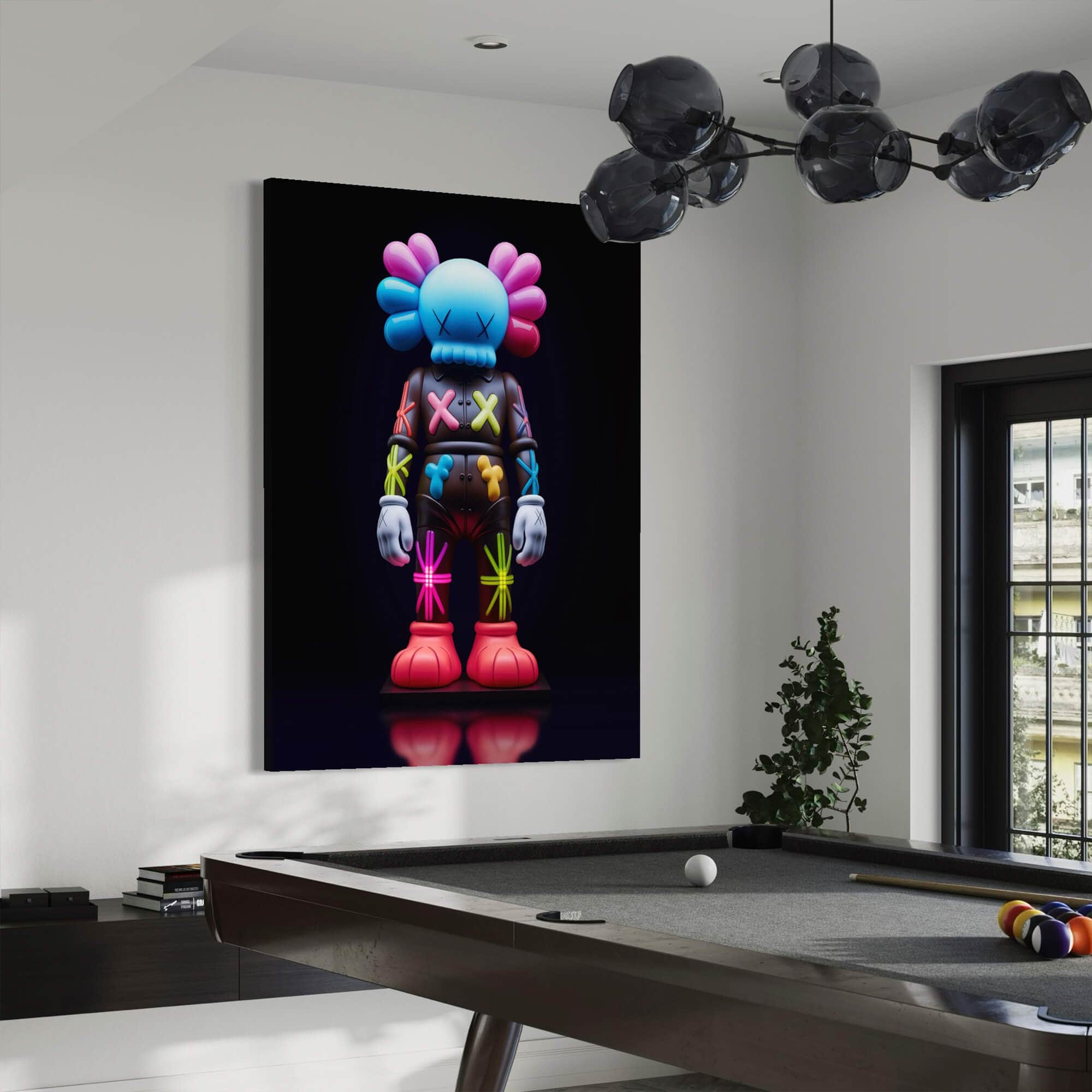 Neon KAWS №6 Canvas Print