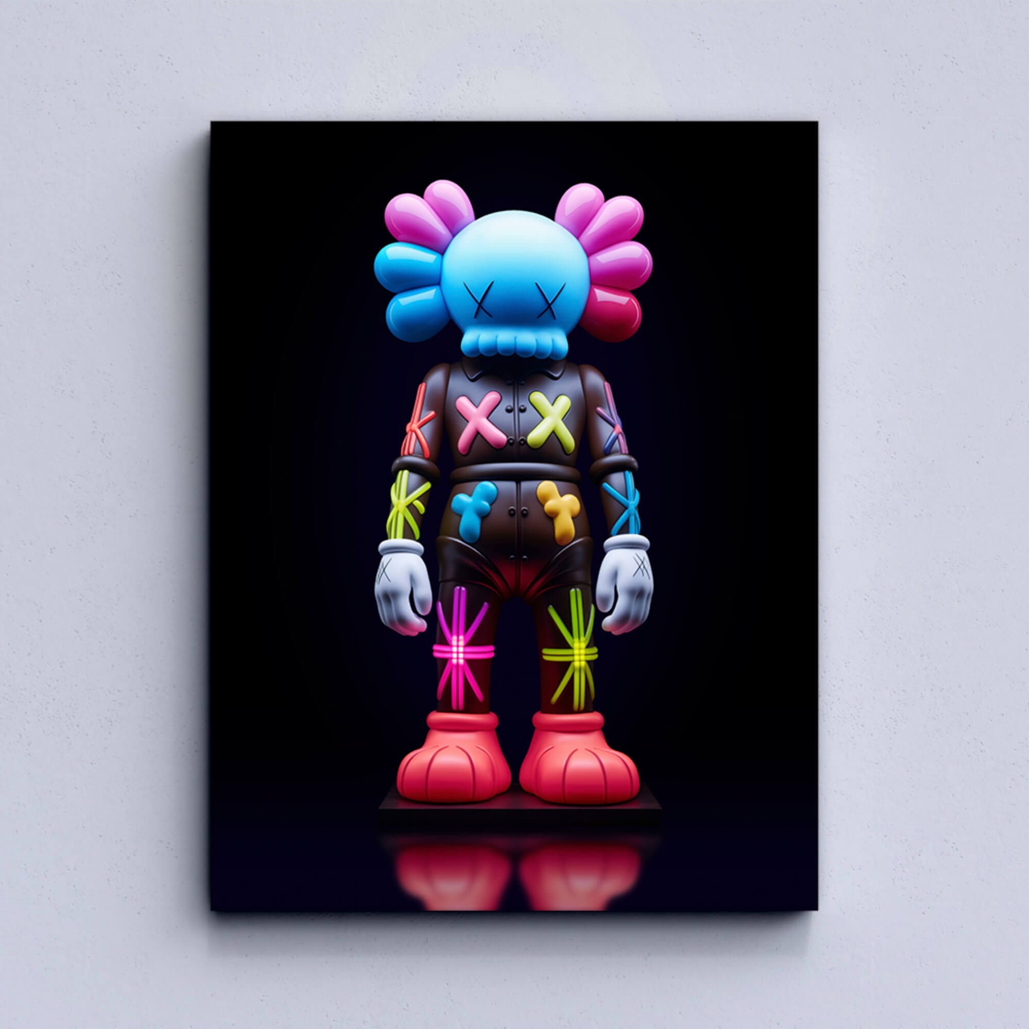 Neon KAWS №6 Canvas Print