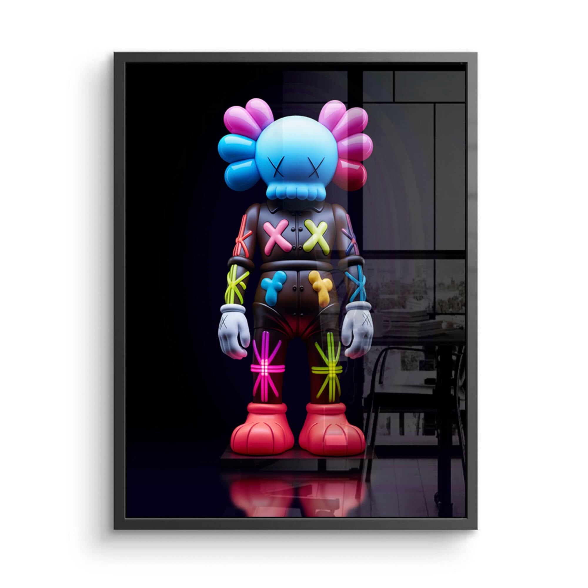 Neon KAWS №6 Canvas Print