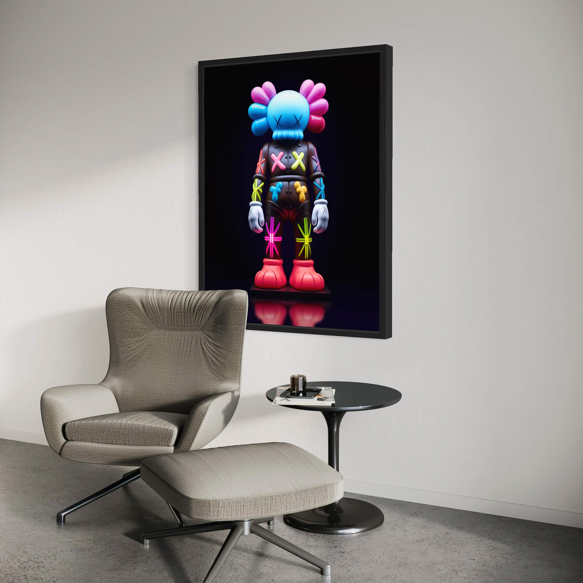 Neon KAWS №6 Canvas Print