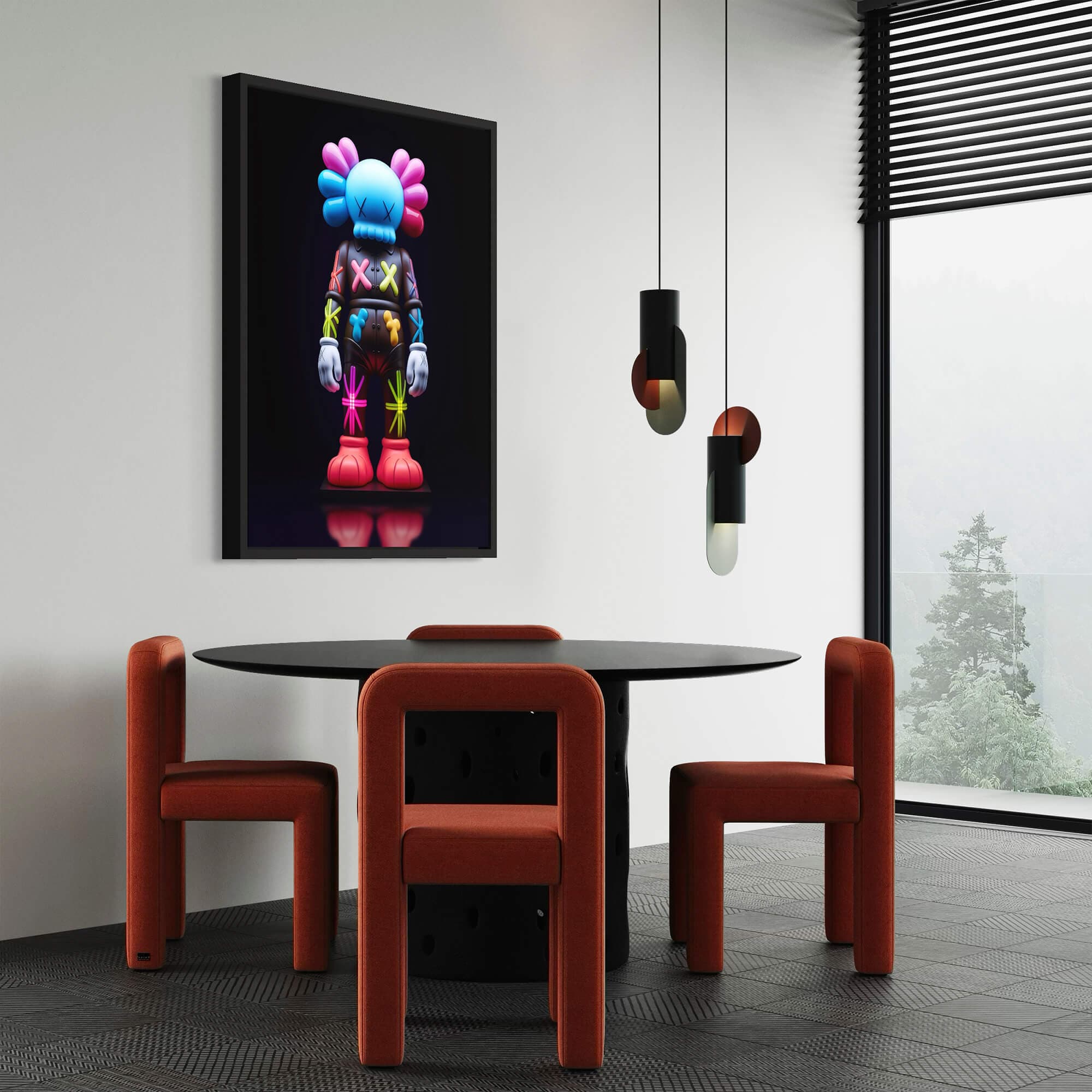 Neon KAWS №6 Canvas Print