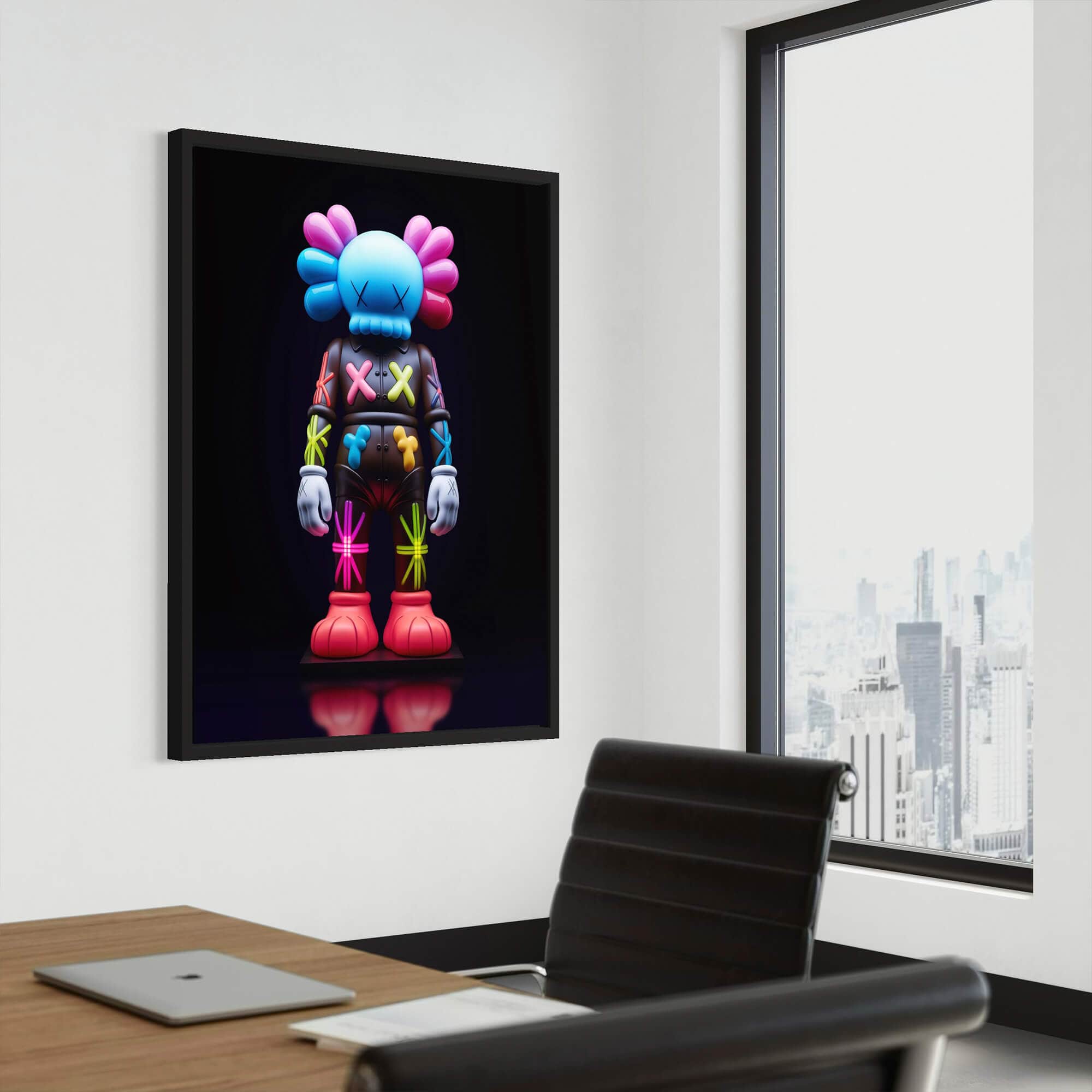 Neon KAWS №6 Canvas Print