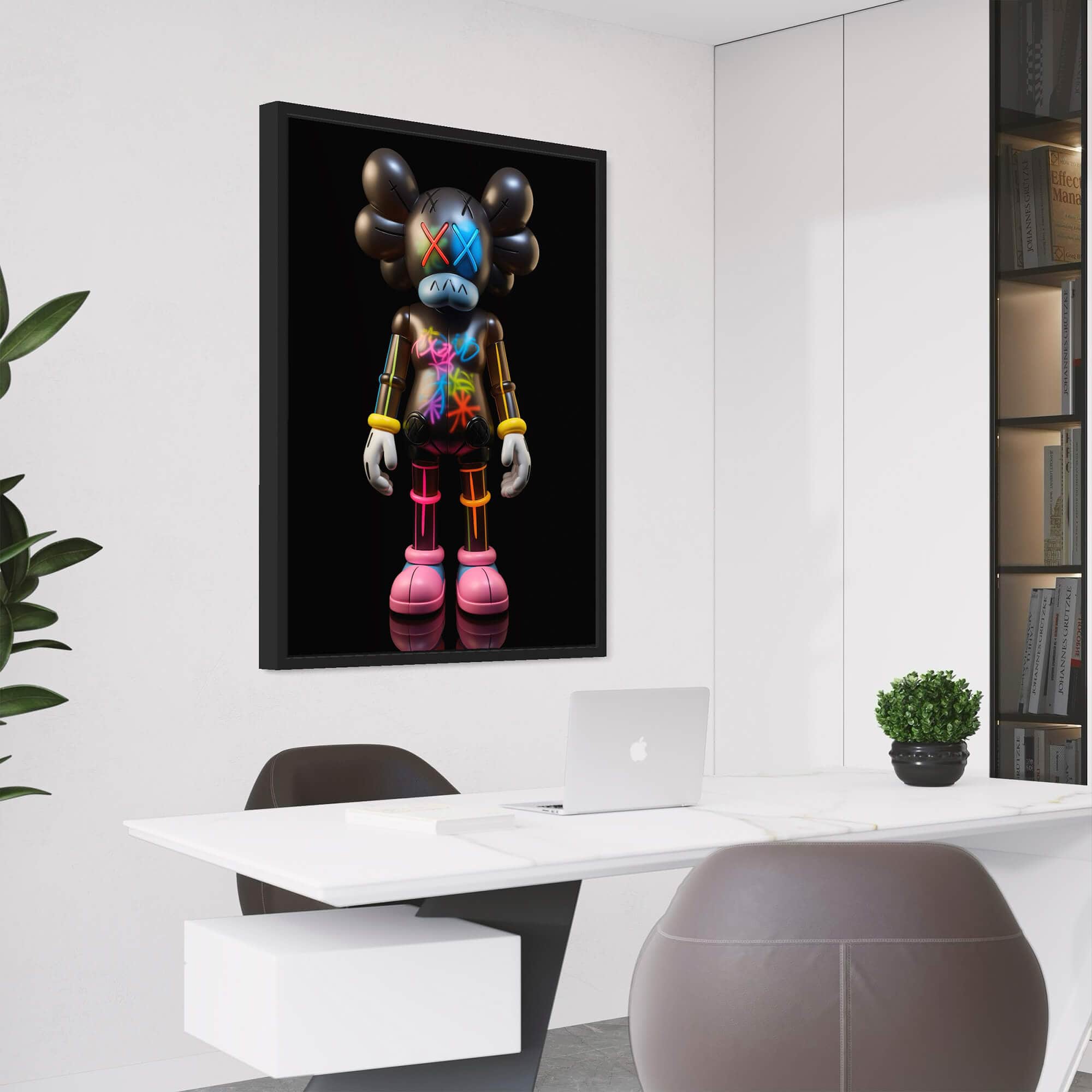 Neon KAWS №7 Canvas Print