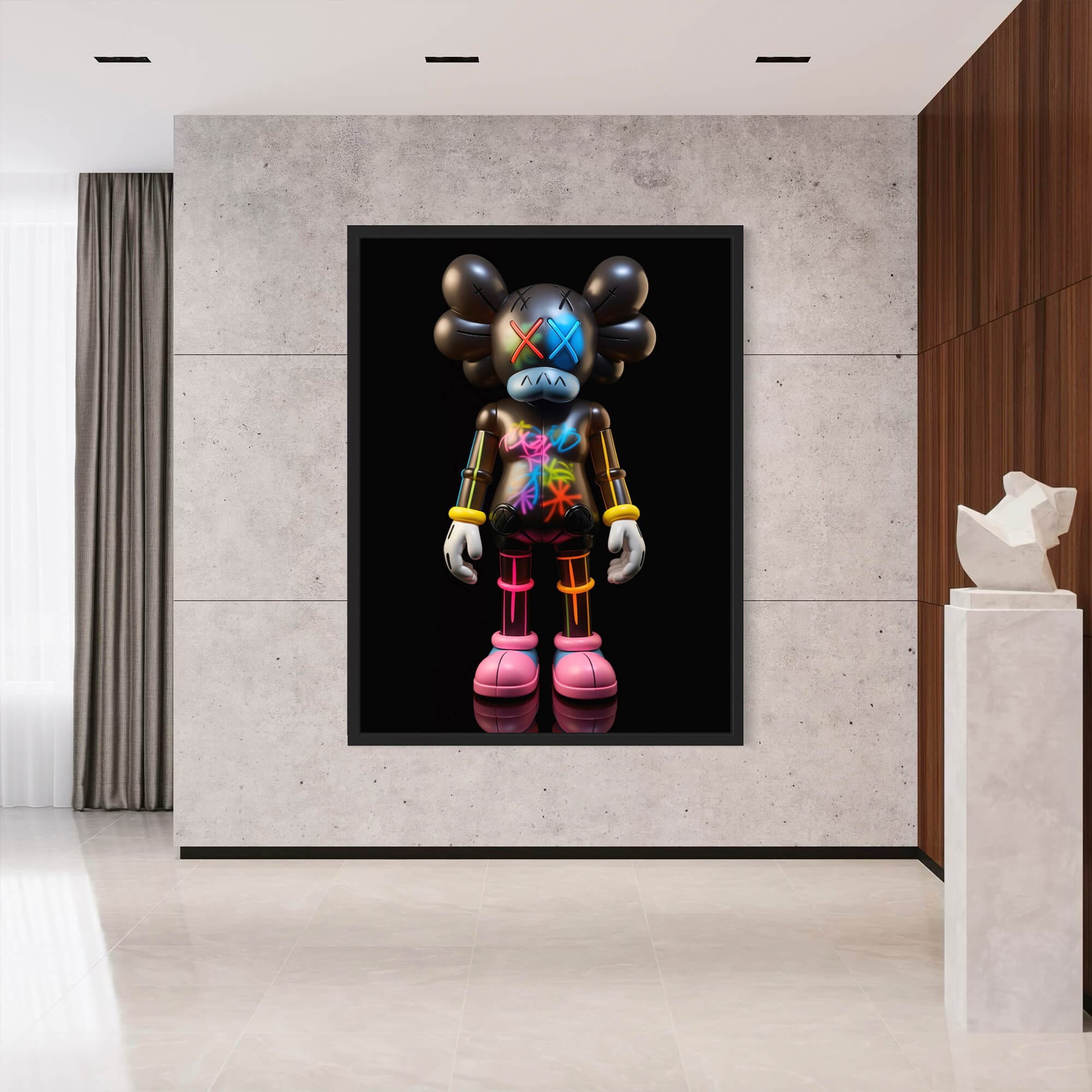 Neon KAWS №7 Canvas Print