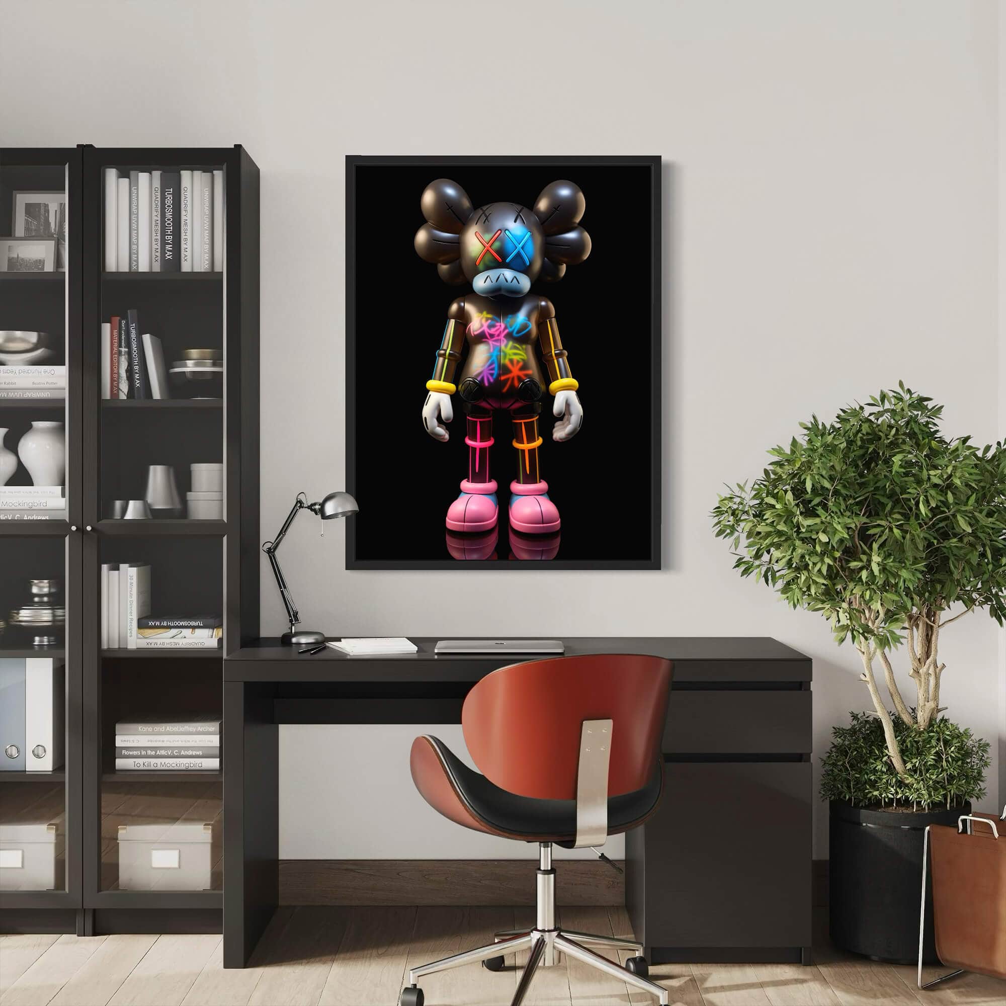 Neon KAWS №7 Canvas Print