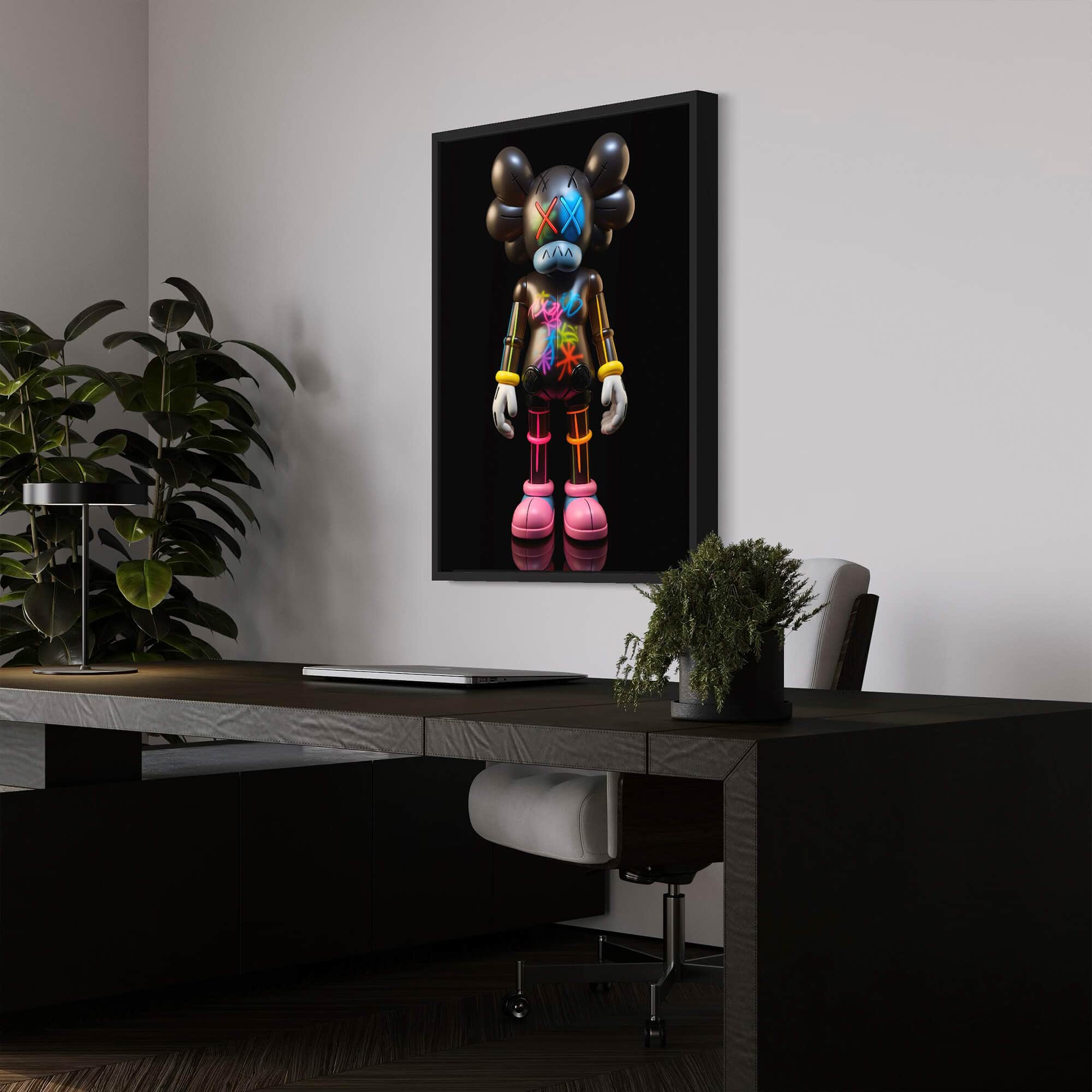 Neon KAWS №7 Canvas Print