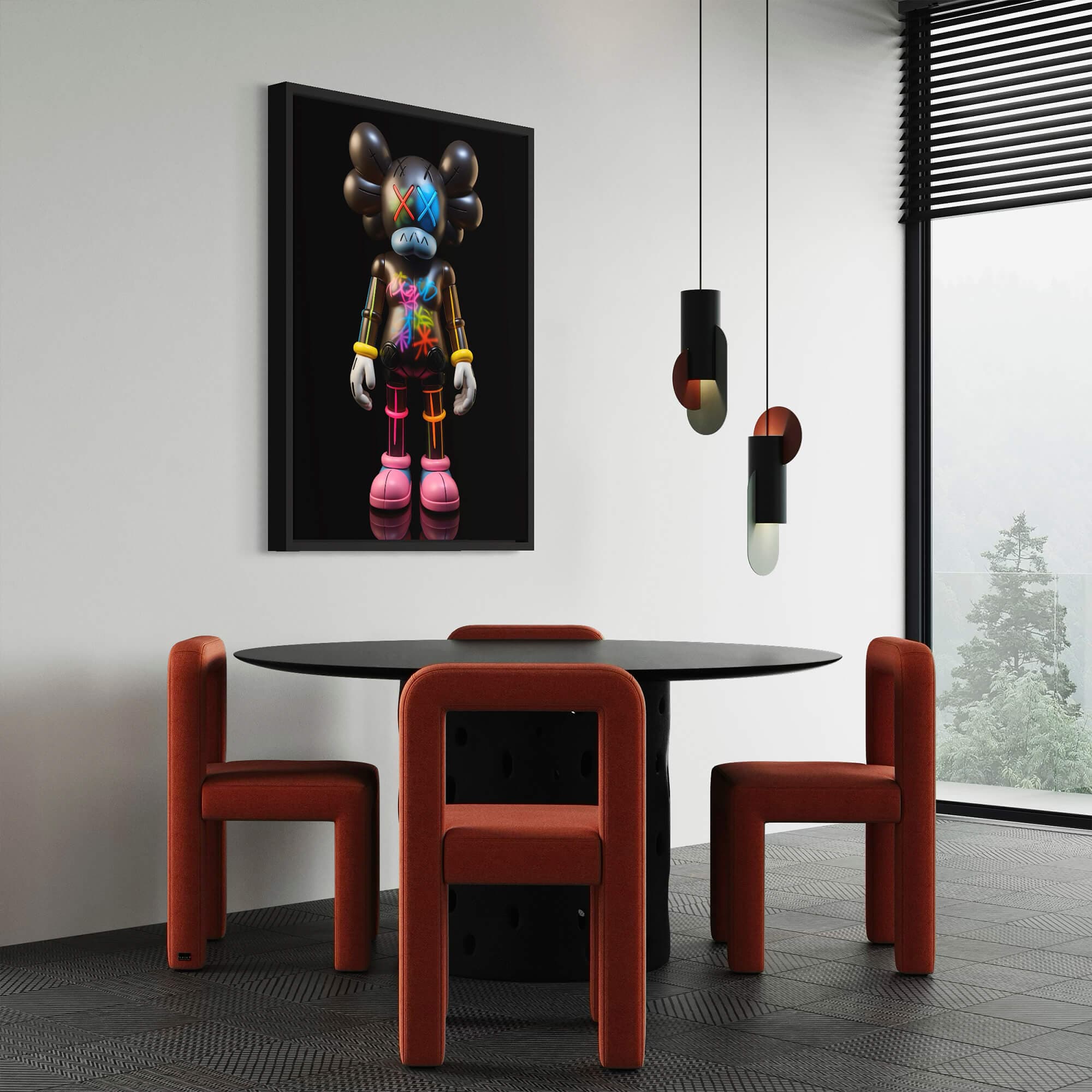 Neon KAWS №7 Canvas Print