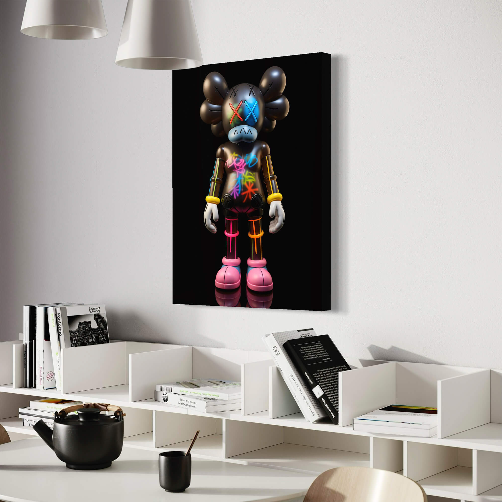 Neon KAWS №7 Canvas Print