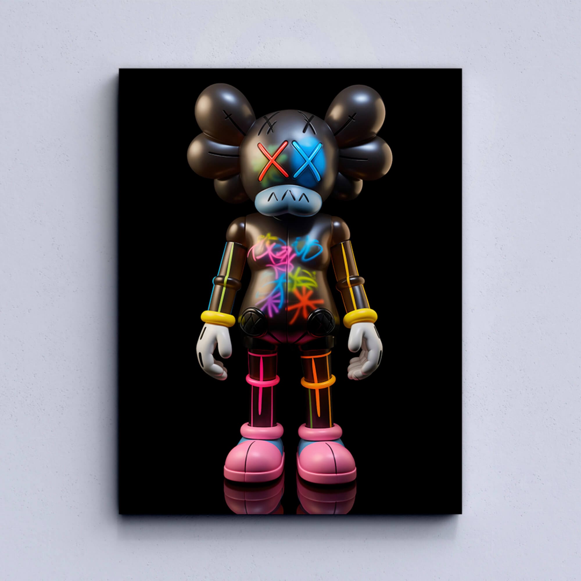 Neon KAWS №7 Canvas Print