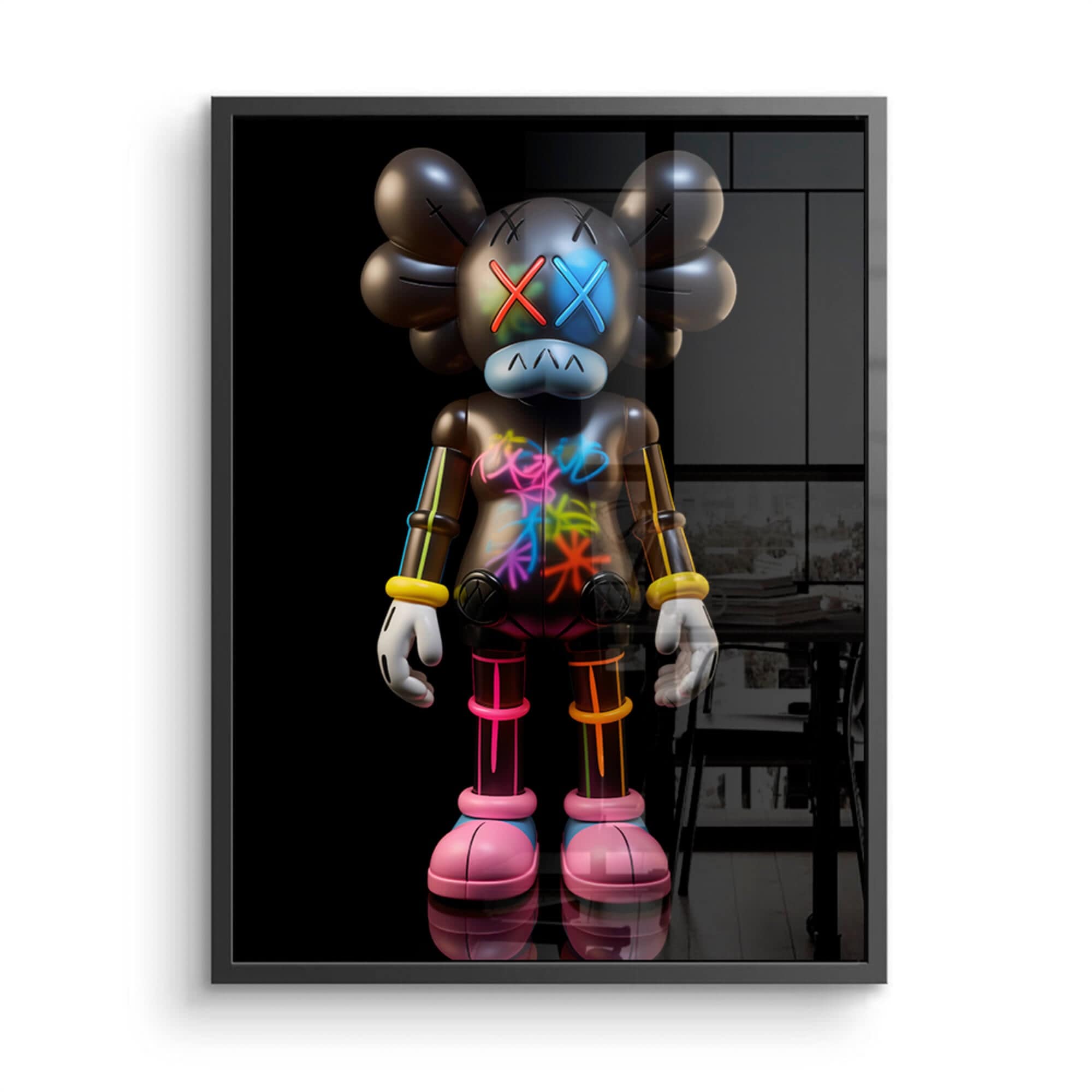 Neon KAWS №7 Canvas Print