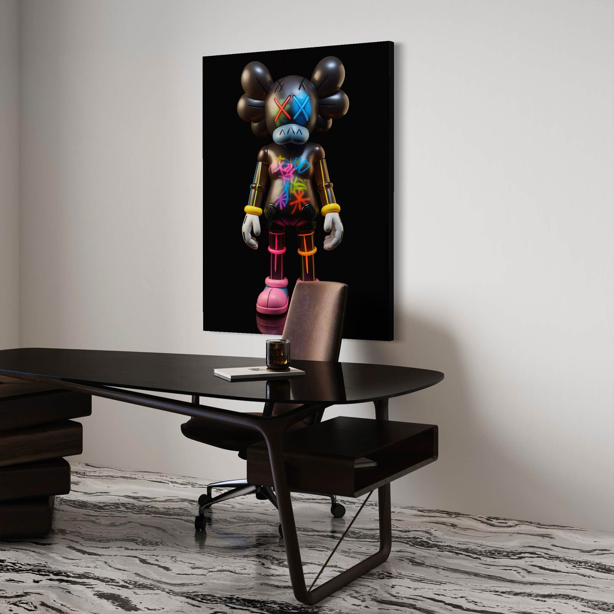 Neon KAWS №7 Canvas Print