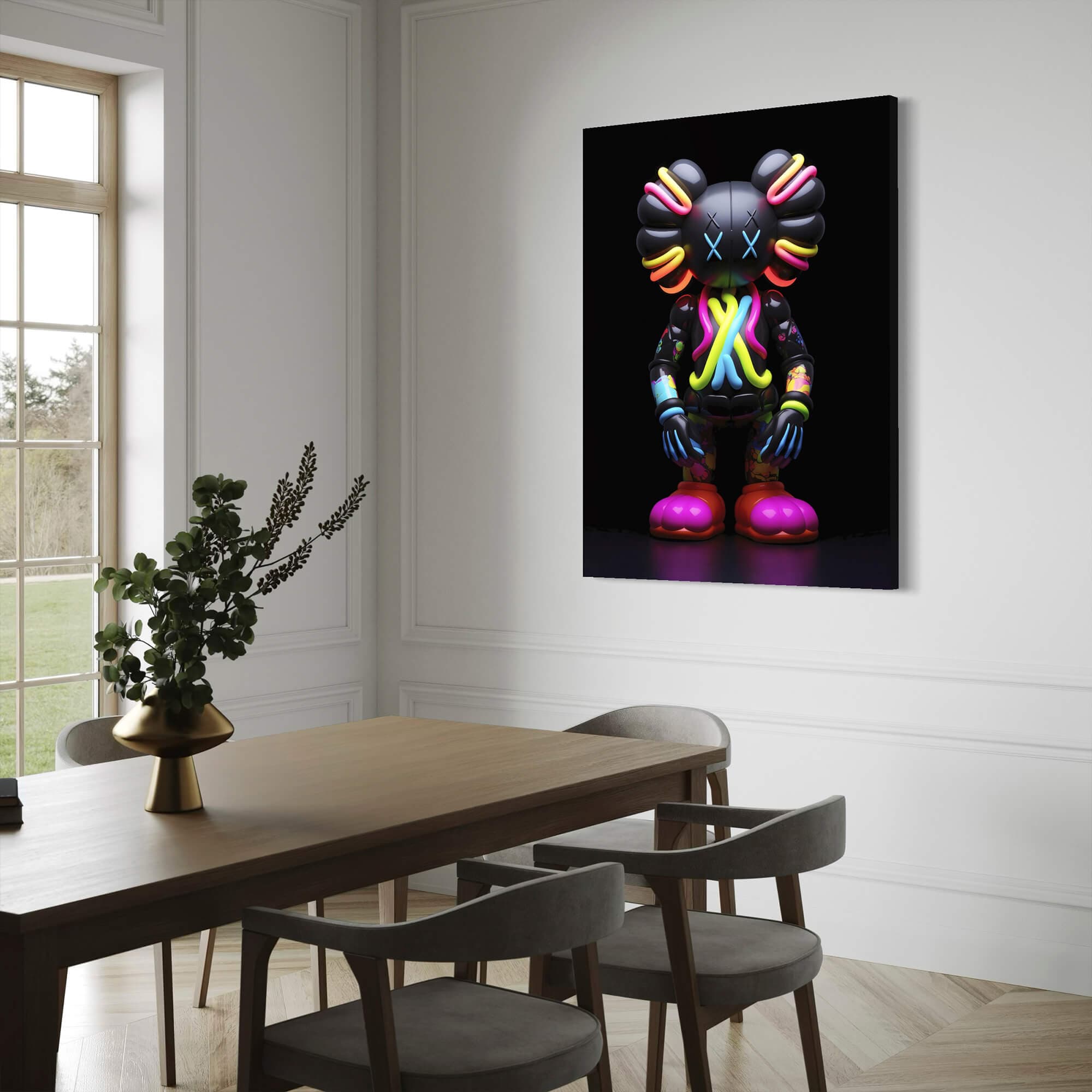 Neon KAWS №8 Canvas Print