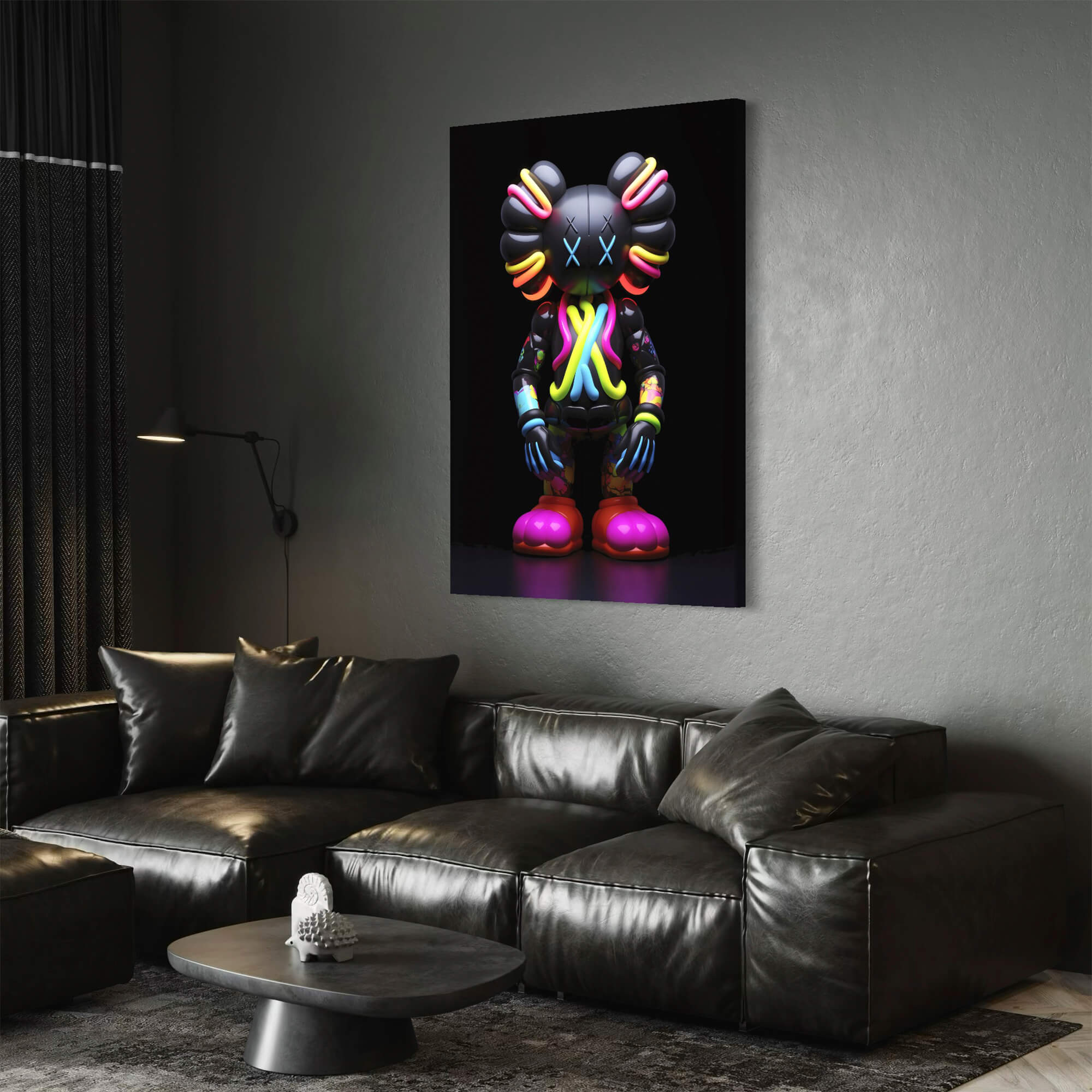 Neon KAWS №8 Canvas Print