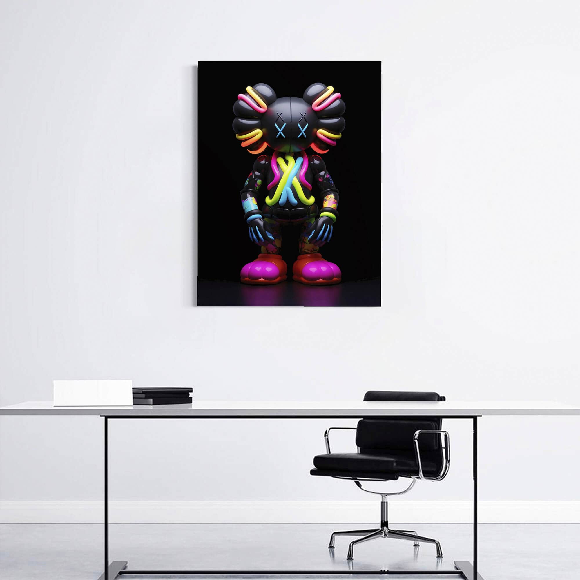 Neon KAWS №8 Canvas Print