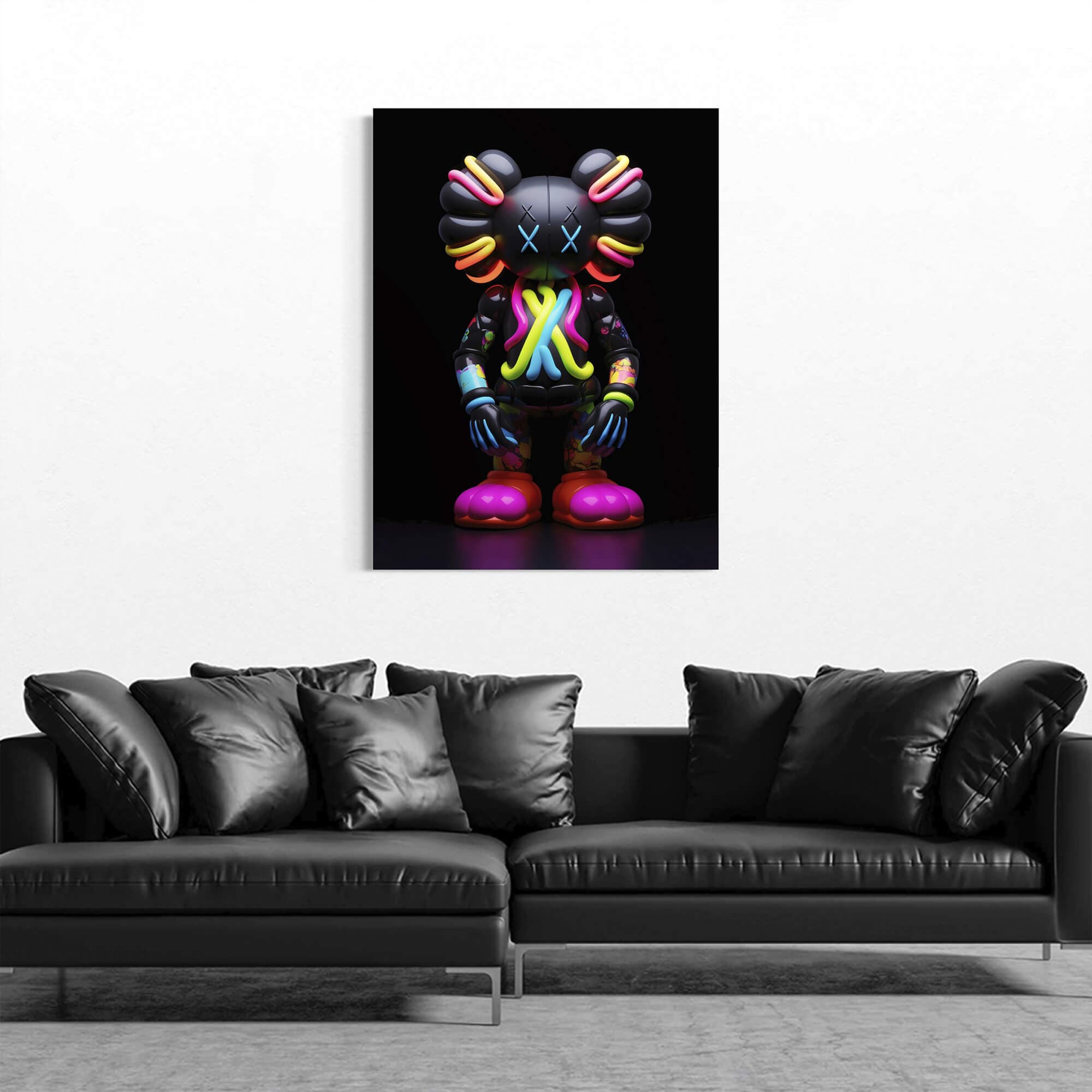 Neon KAWS №8 Canvas Print