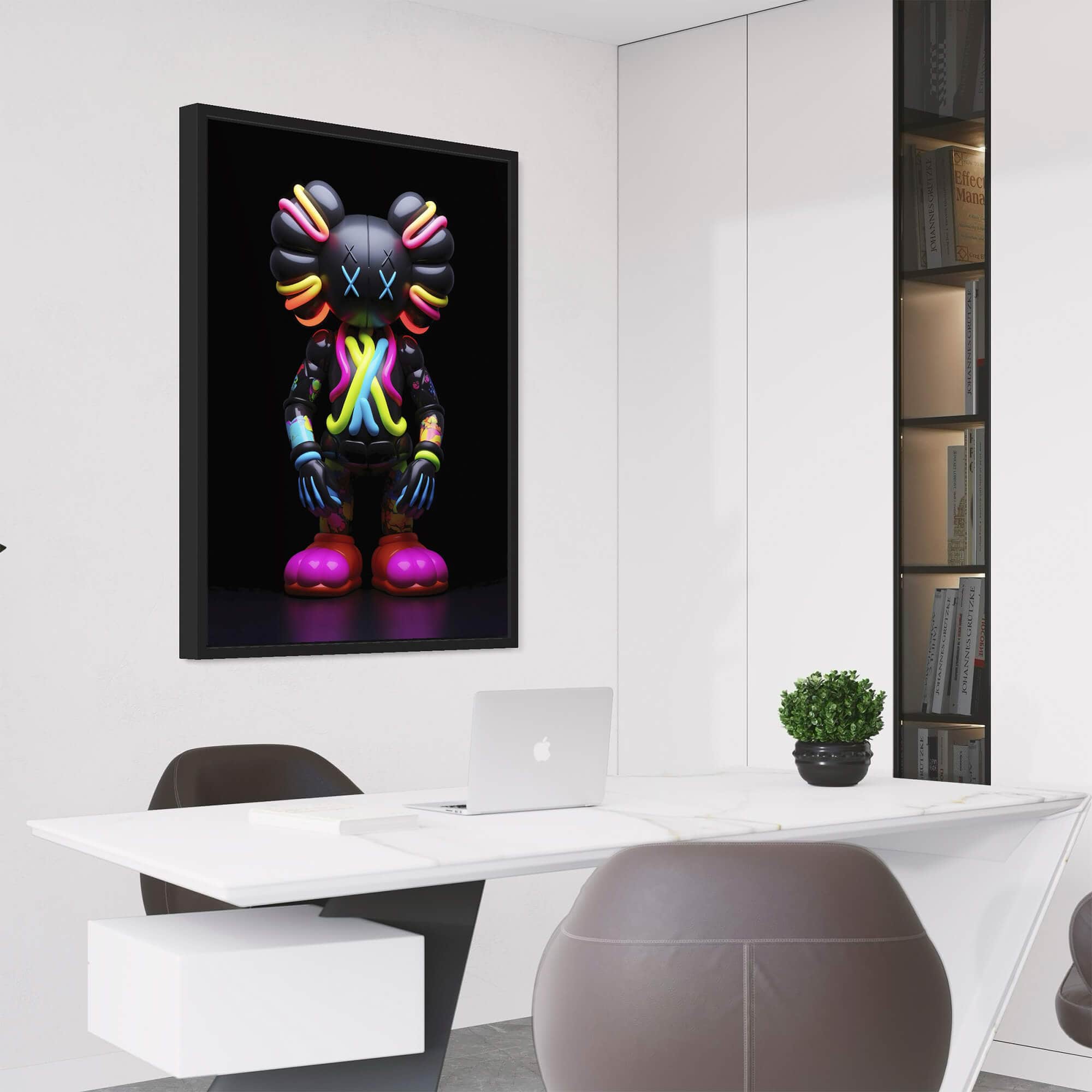 Neon KAWS №8 Canvas Print