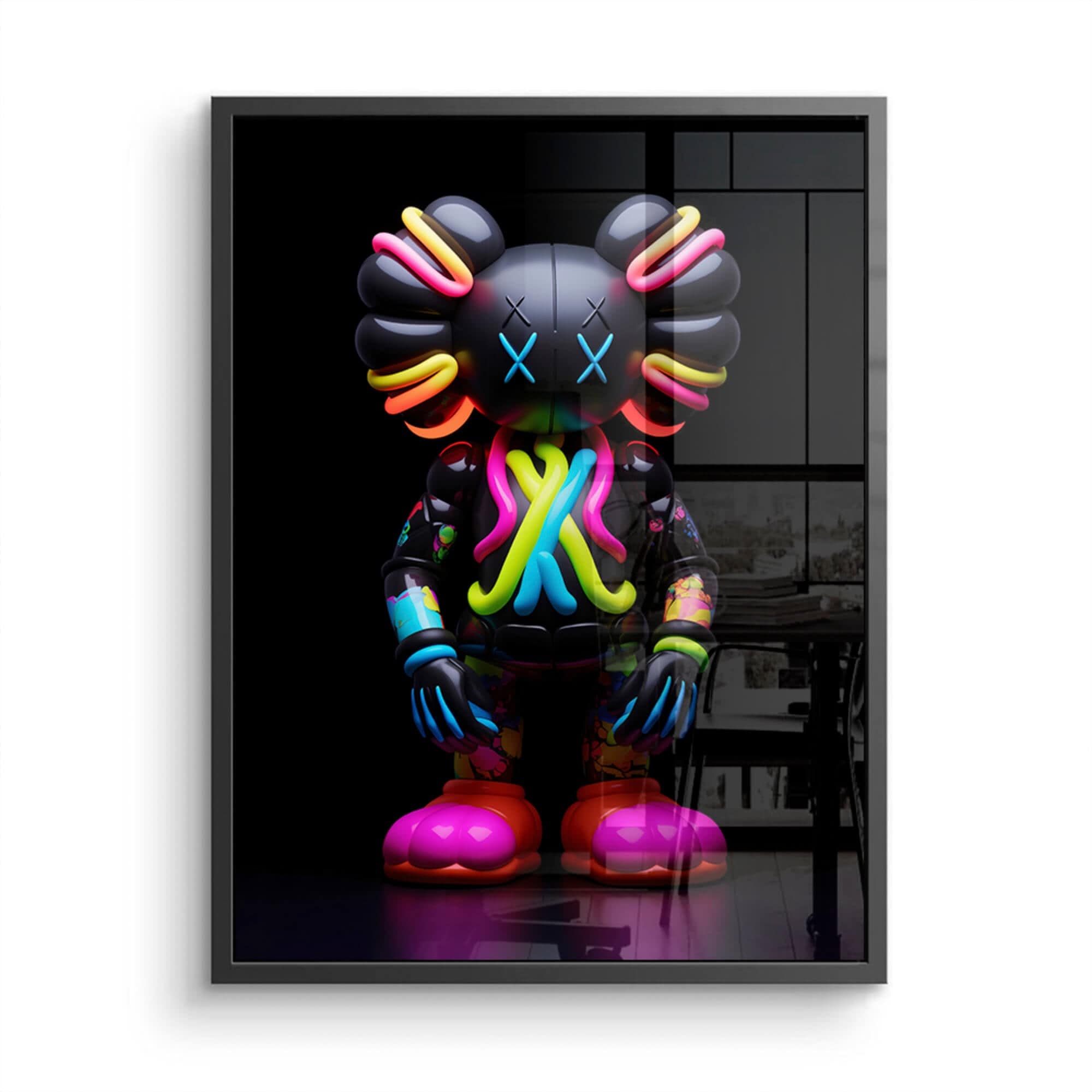 Neon KAWS №8 Canvas Print