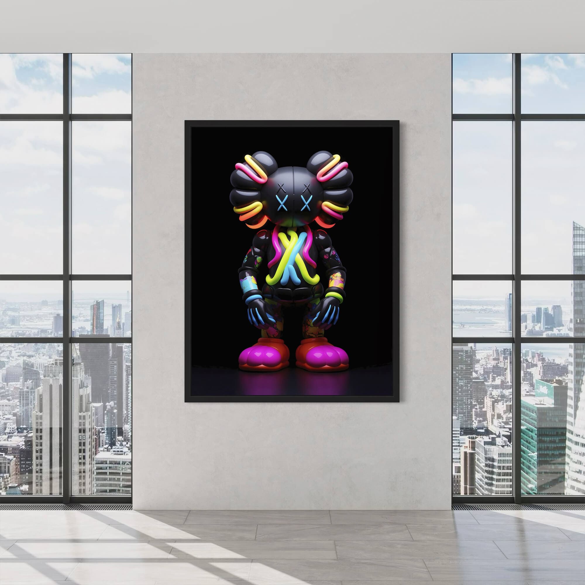 Neon KAWS №8 Canvas Print