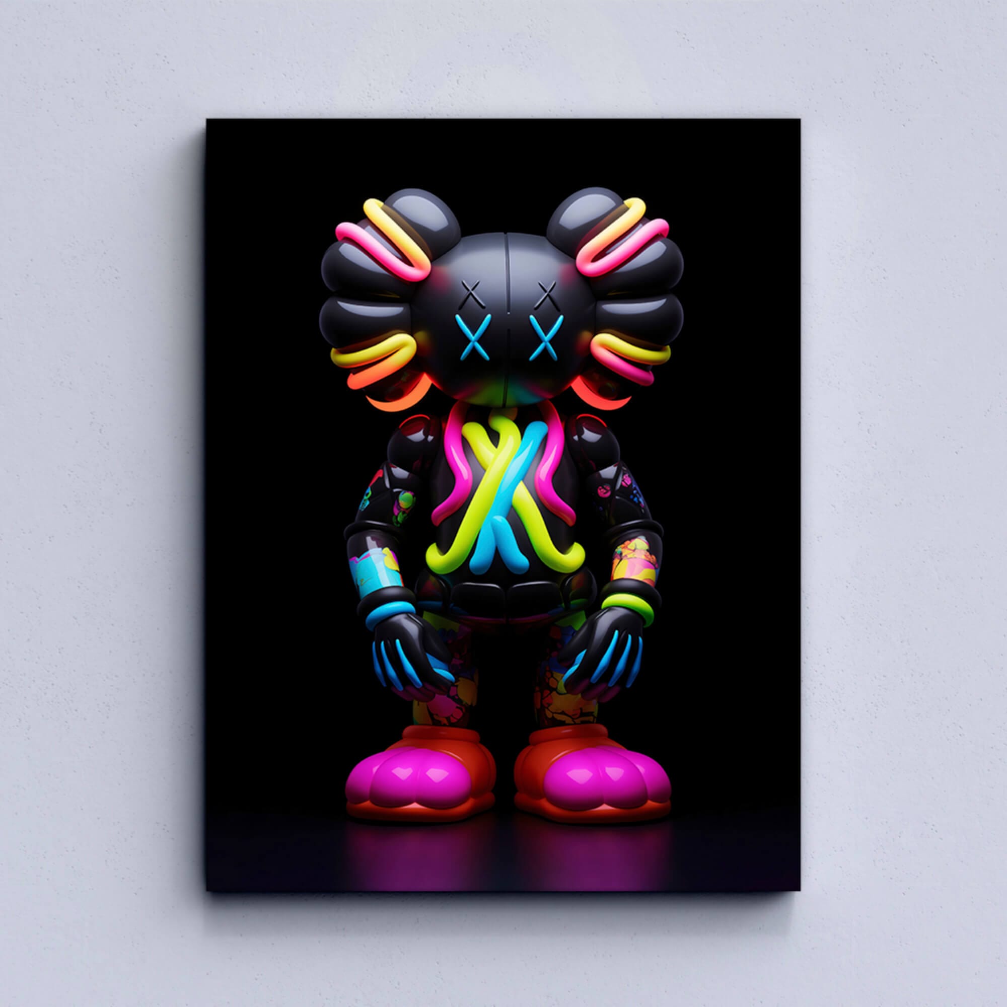 Neon KAWS №8 Canvas Print