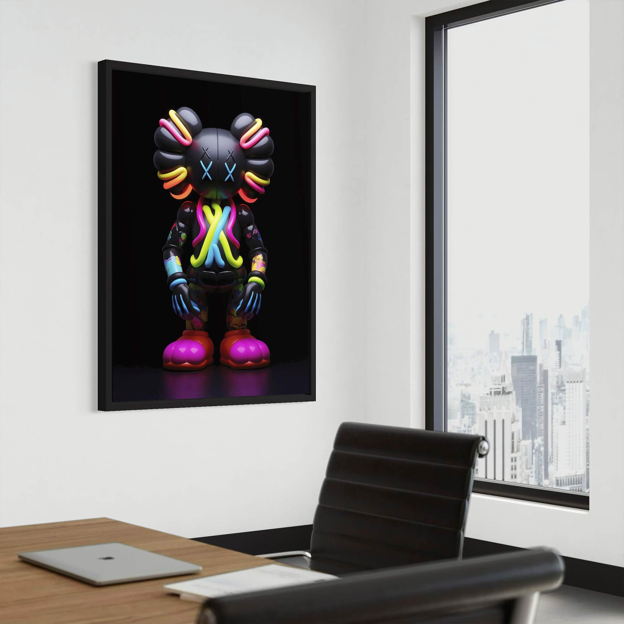 Neon KAWS №8 Canvas Print