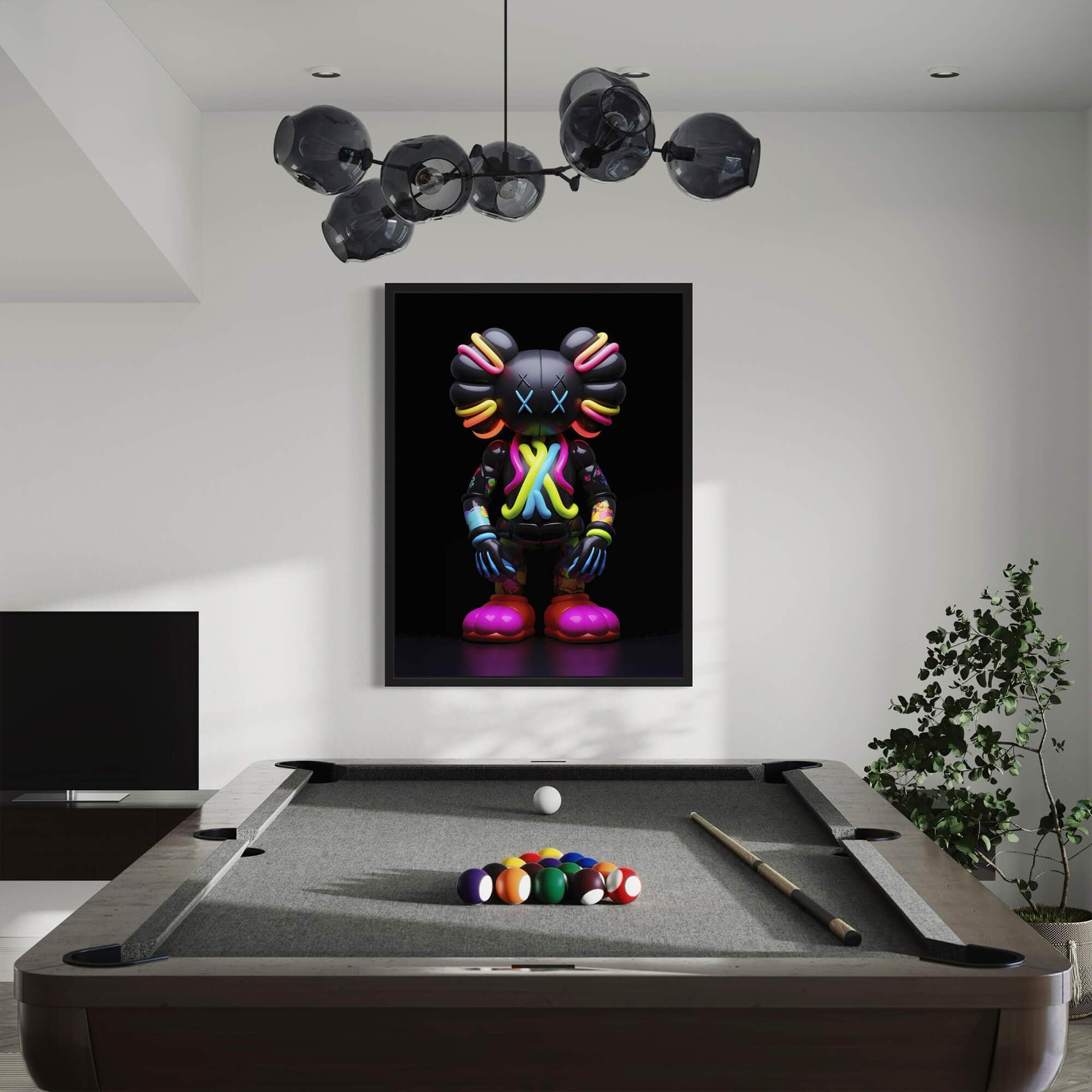 Neon KAWS №8 Canvas Print