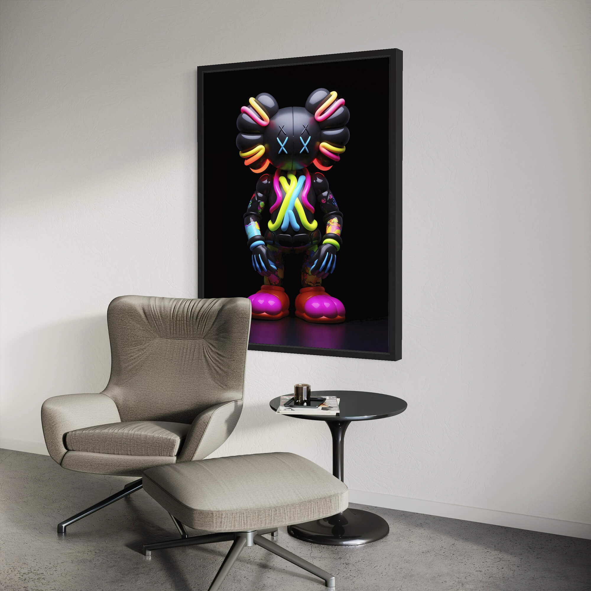 Neon KAWS №8 Canvas Print