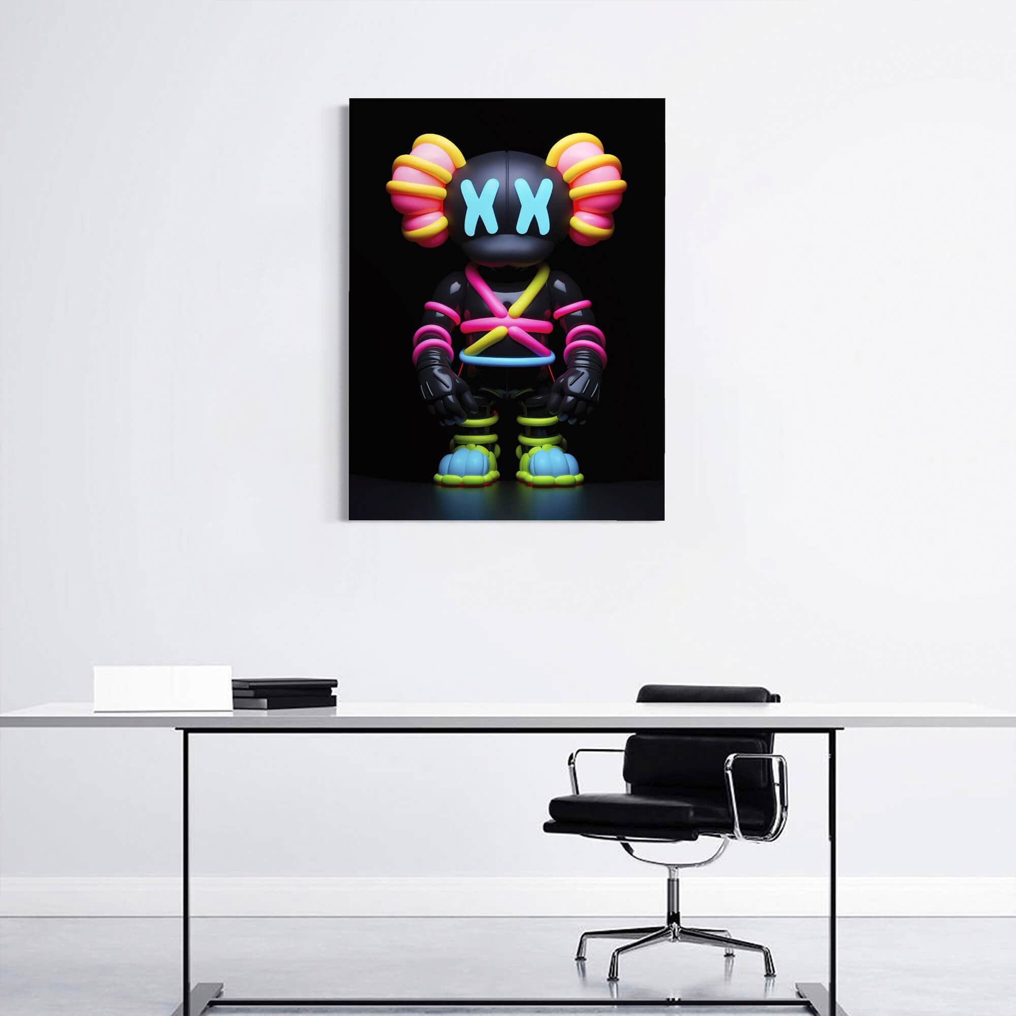 Neon KAWS №9 Canvas Print