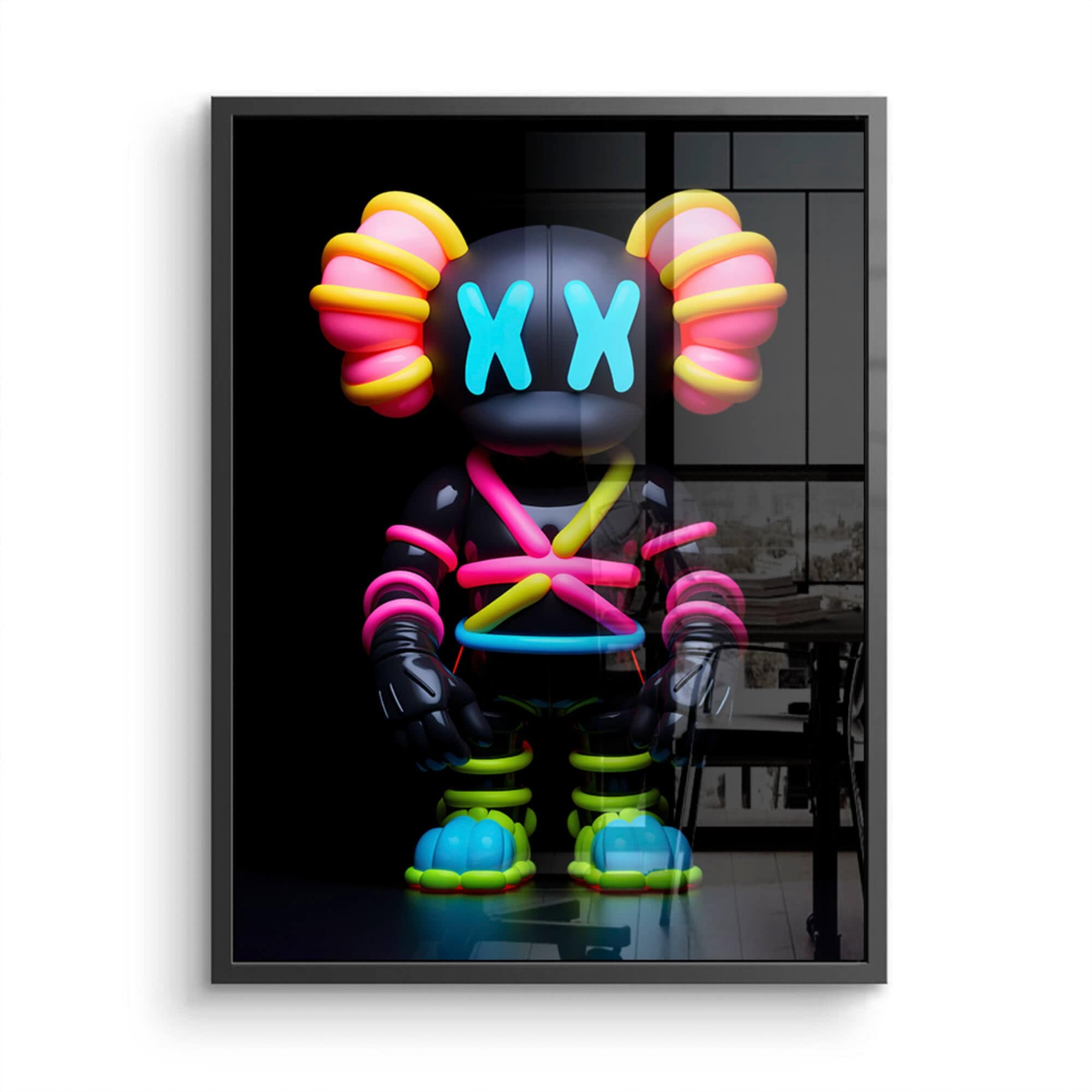 Neon KAWS №9 Canvas Print