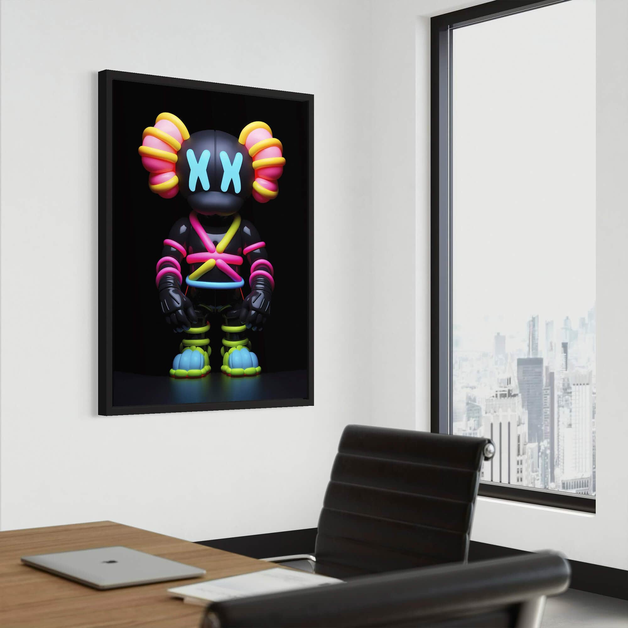 Neon KAWS №9 Canvas Print