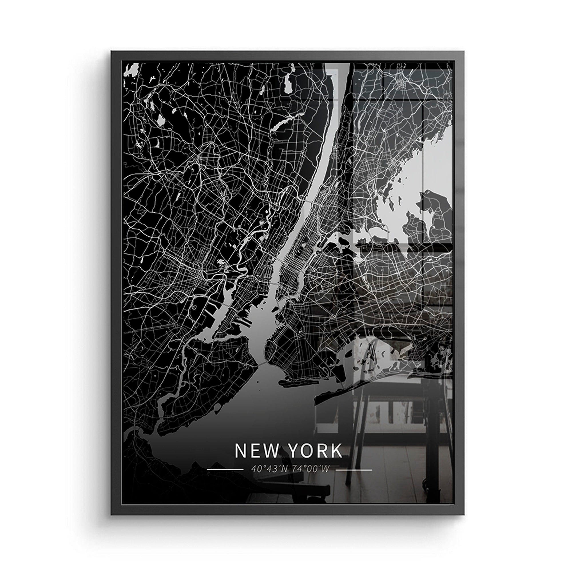 New York City Map Canvas Print