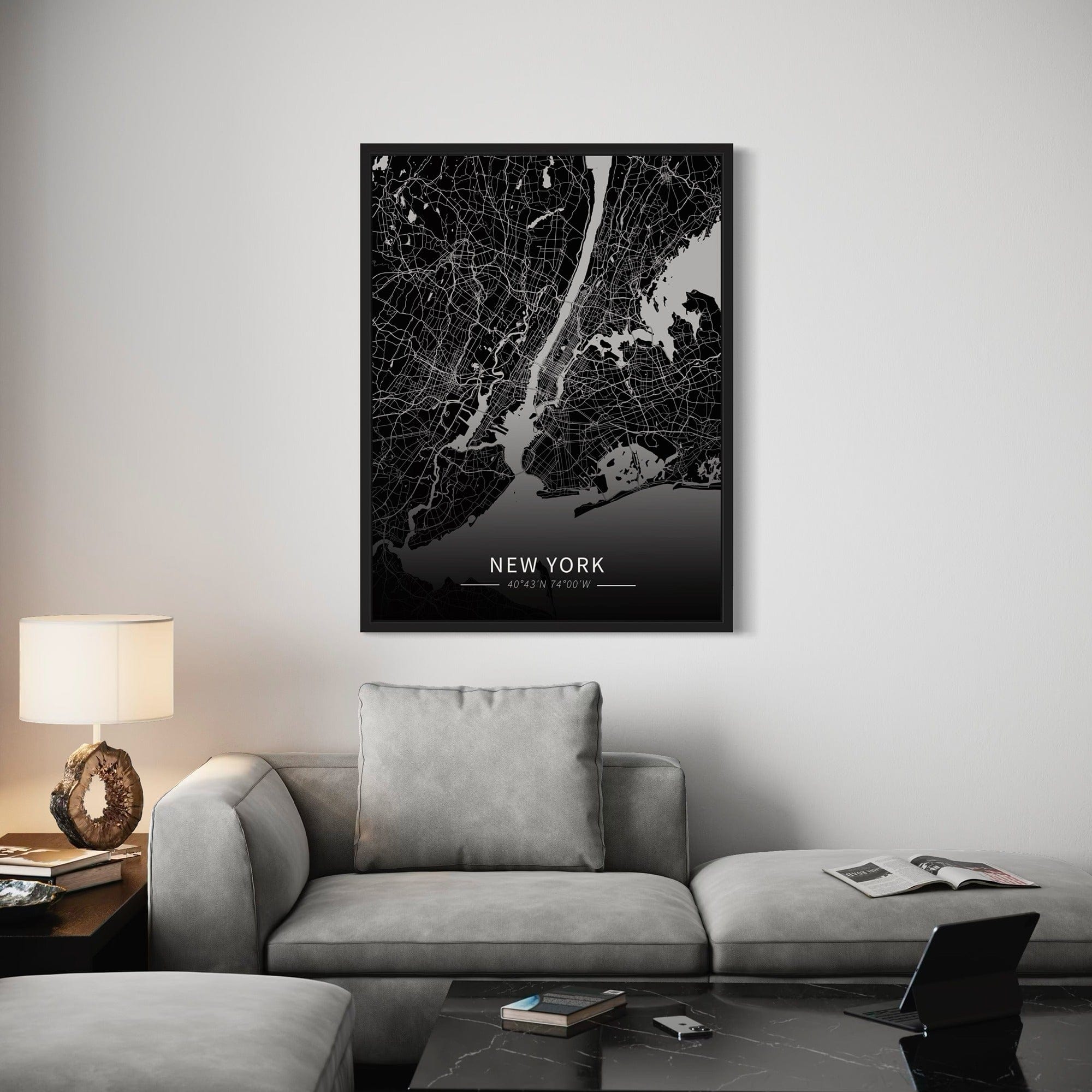 New York City Map Canvas Print