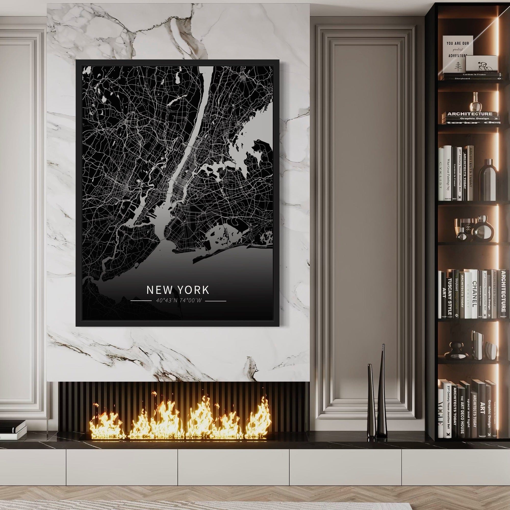 New York City Map Canvas Print