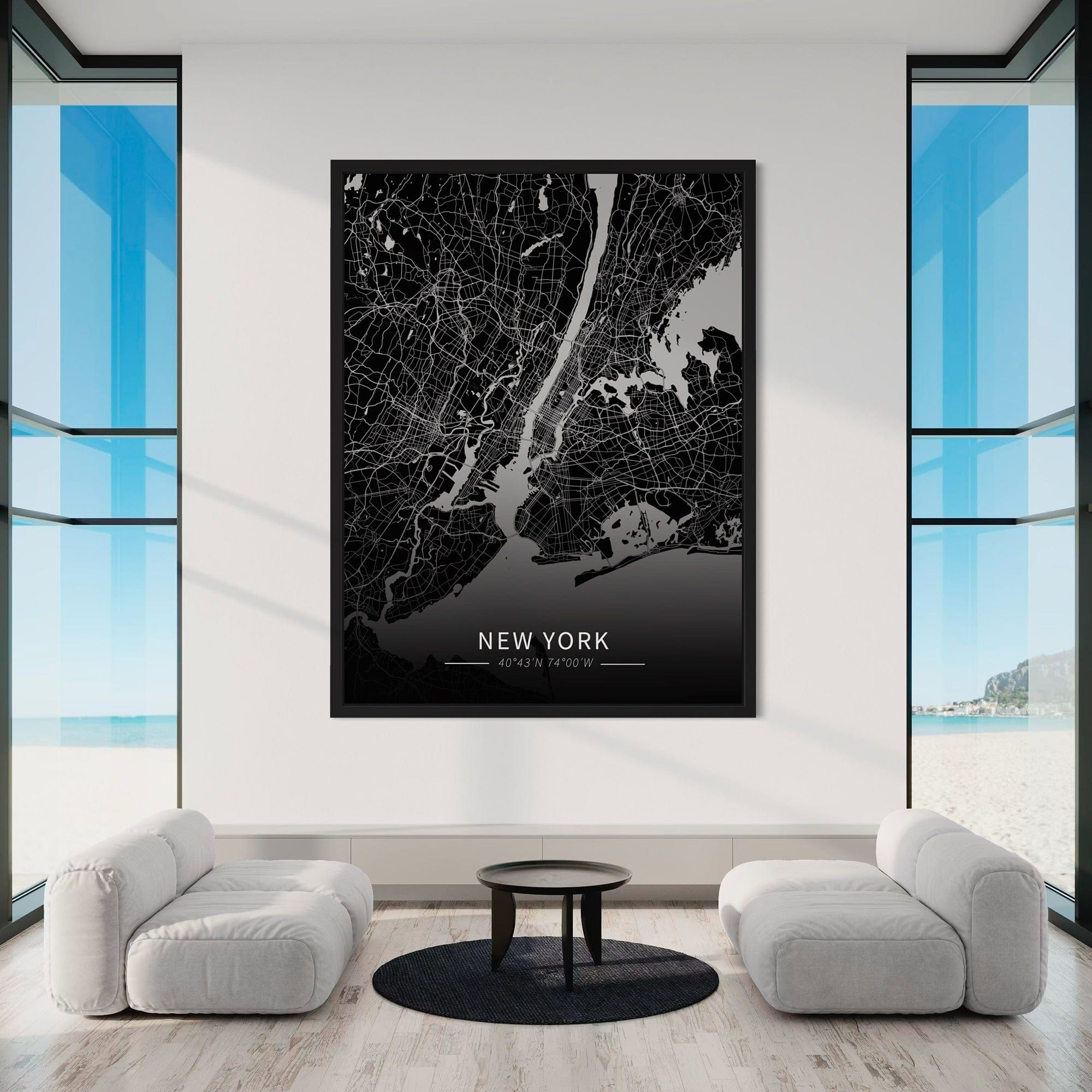 New York City Map Canvas Print