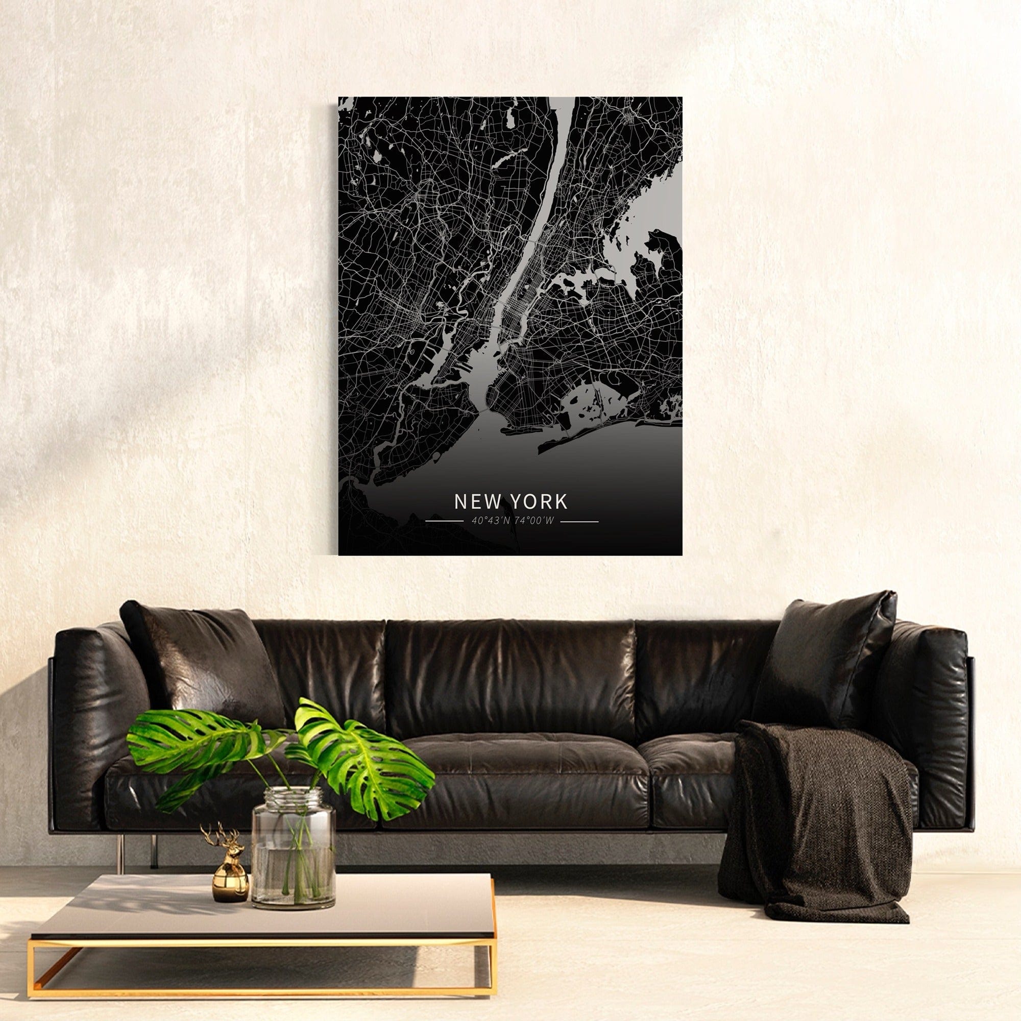 New York City Map Canvas Print